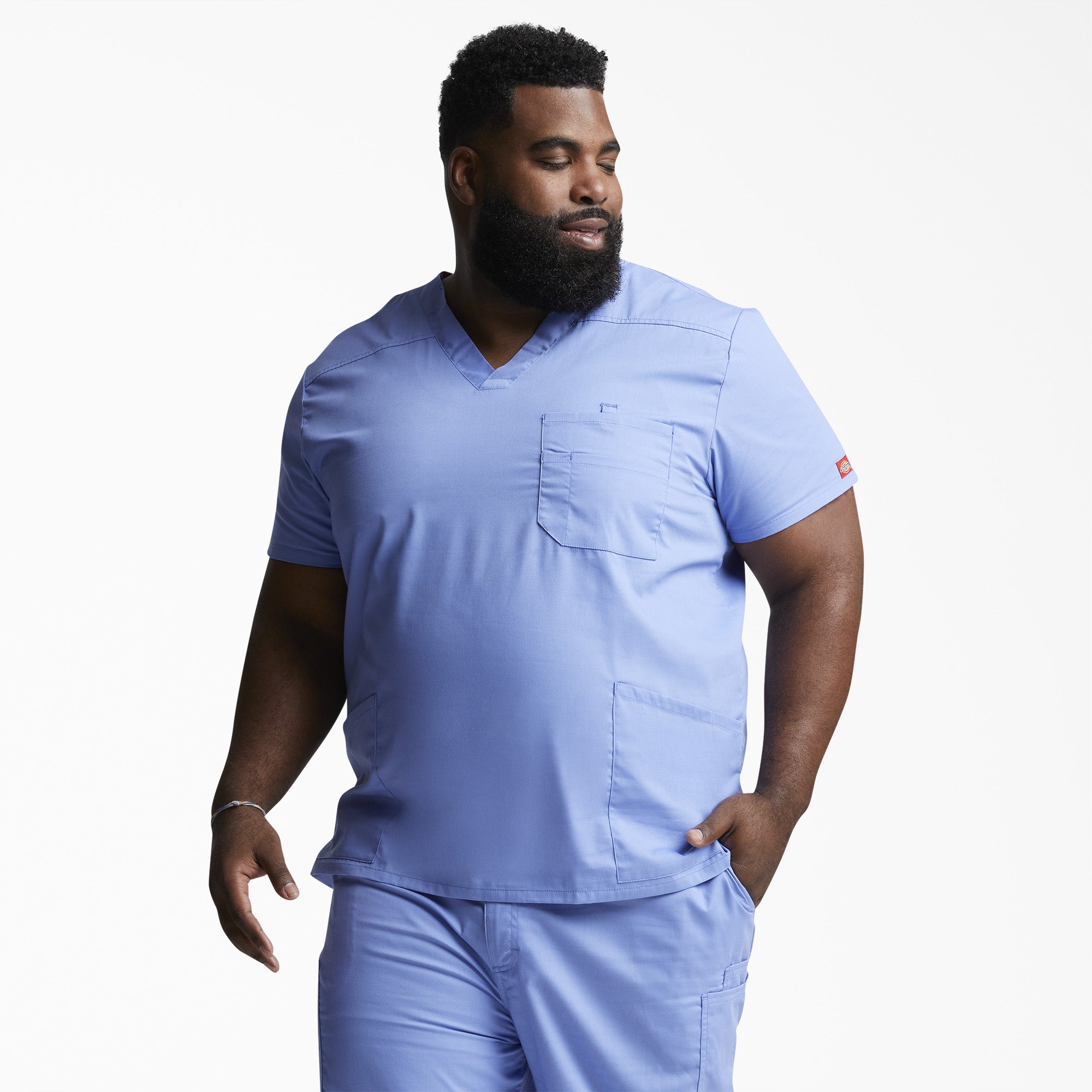 Men's EDS Signature V-Neck Scrub Top - Image 3