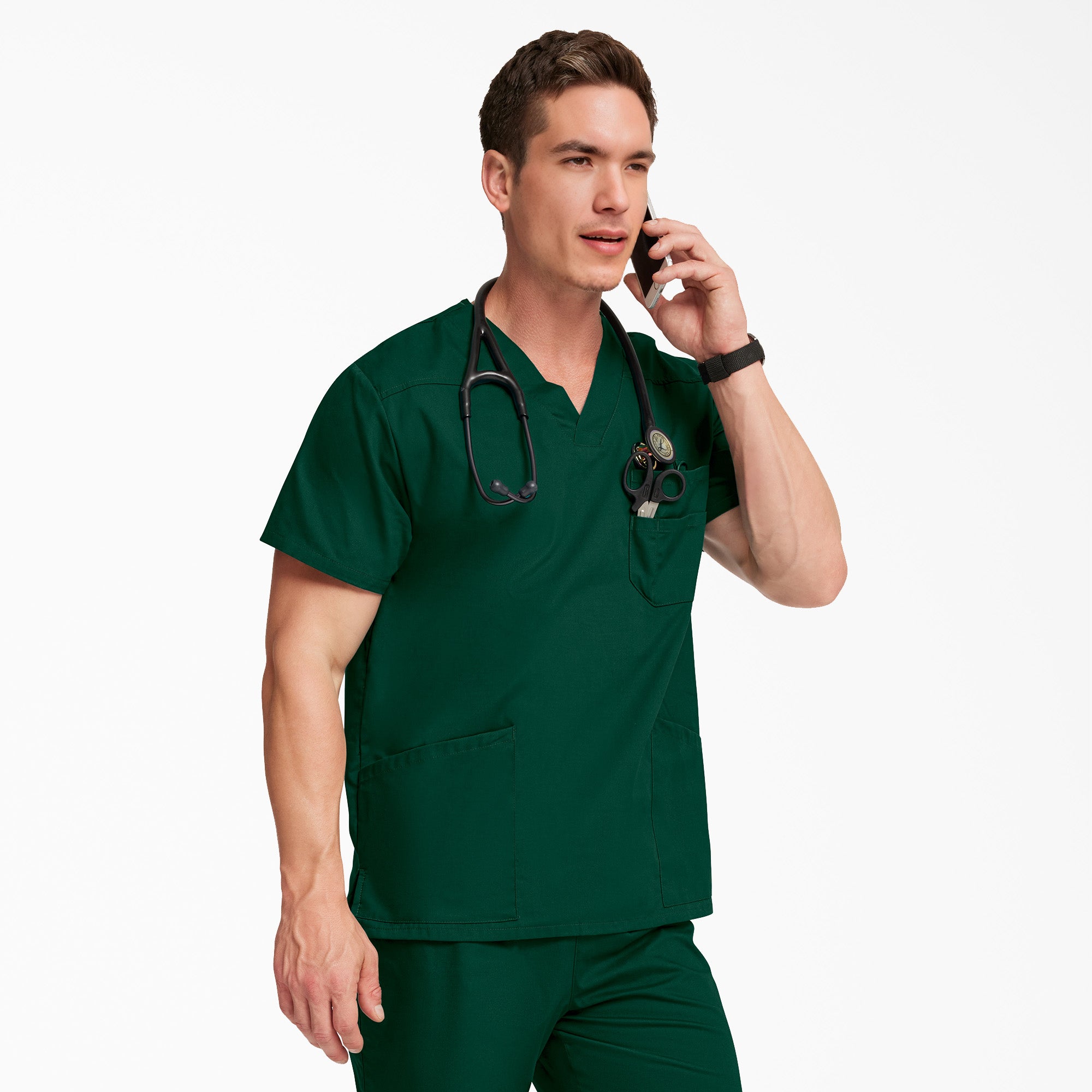 Men's EDS Signature V-Neck Scrub Top - Image 4