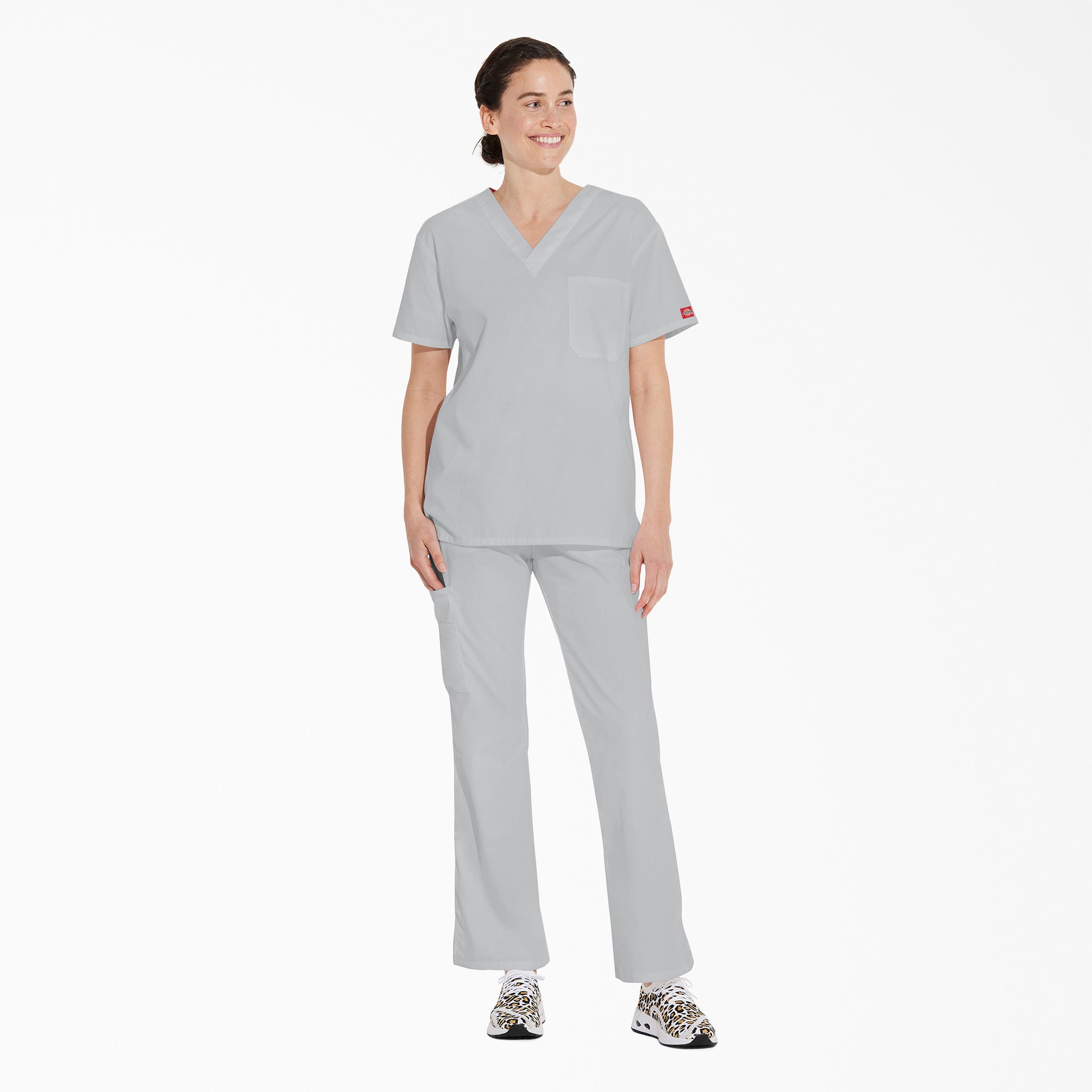 Unisex EDS Signature V-Neck Scrub Top - Image 5