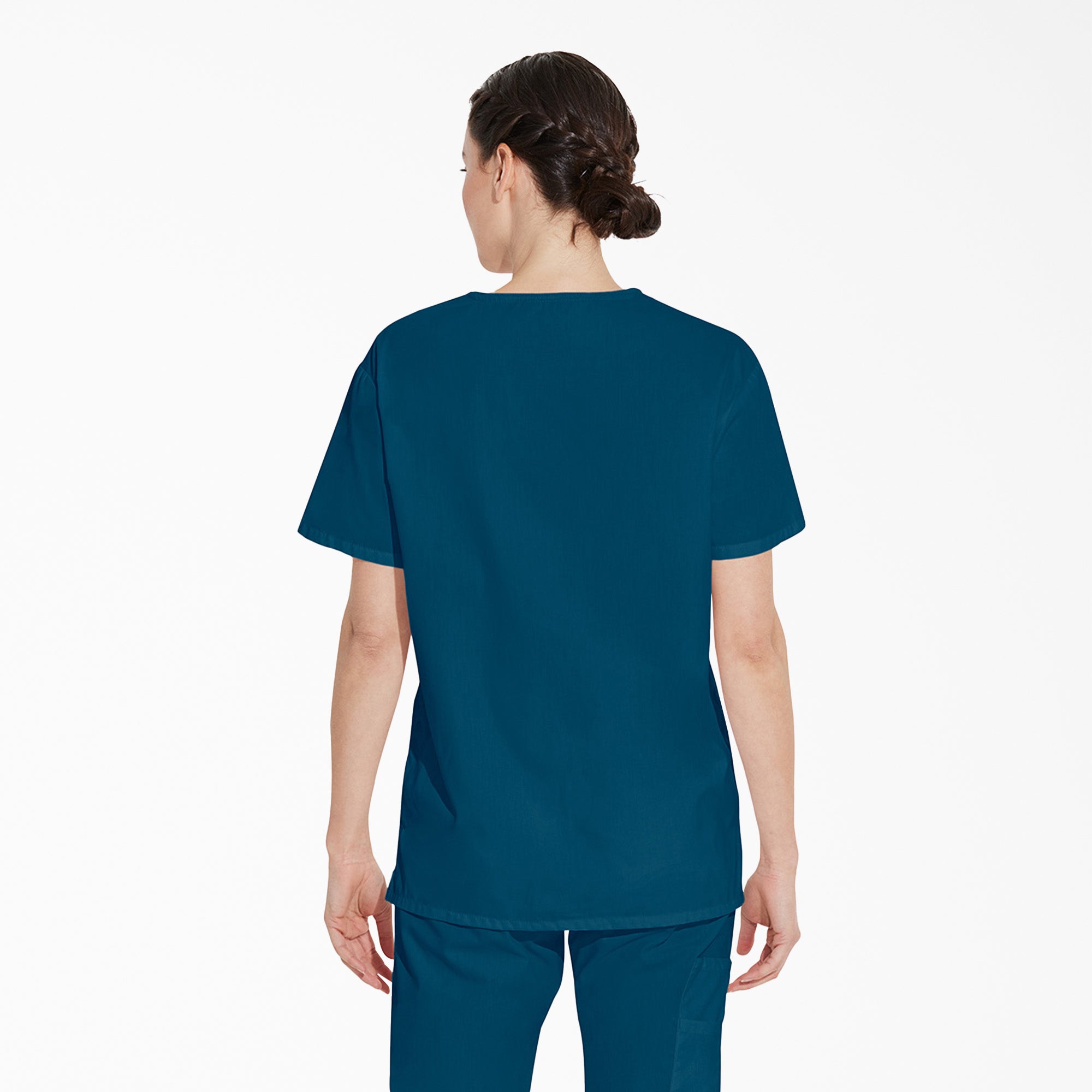 Unisex EDS Signature V-Neck Scrub Top - Image 2