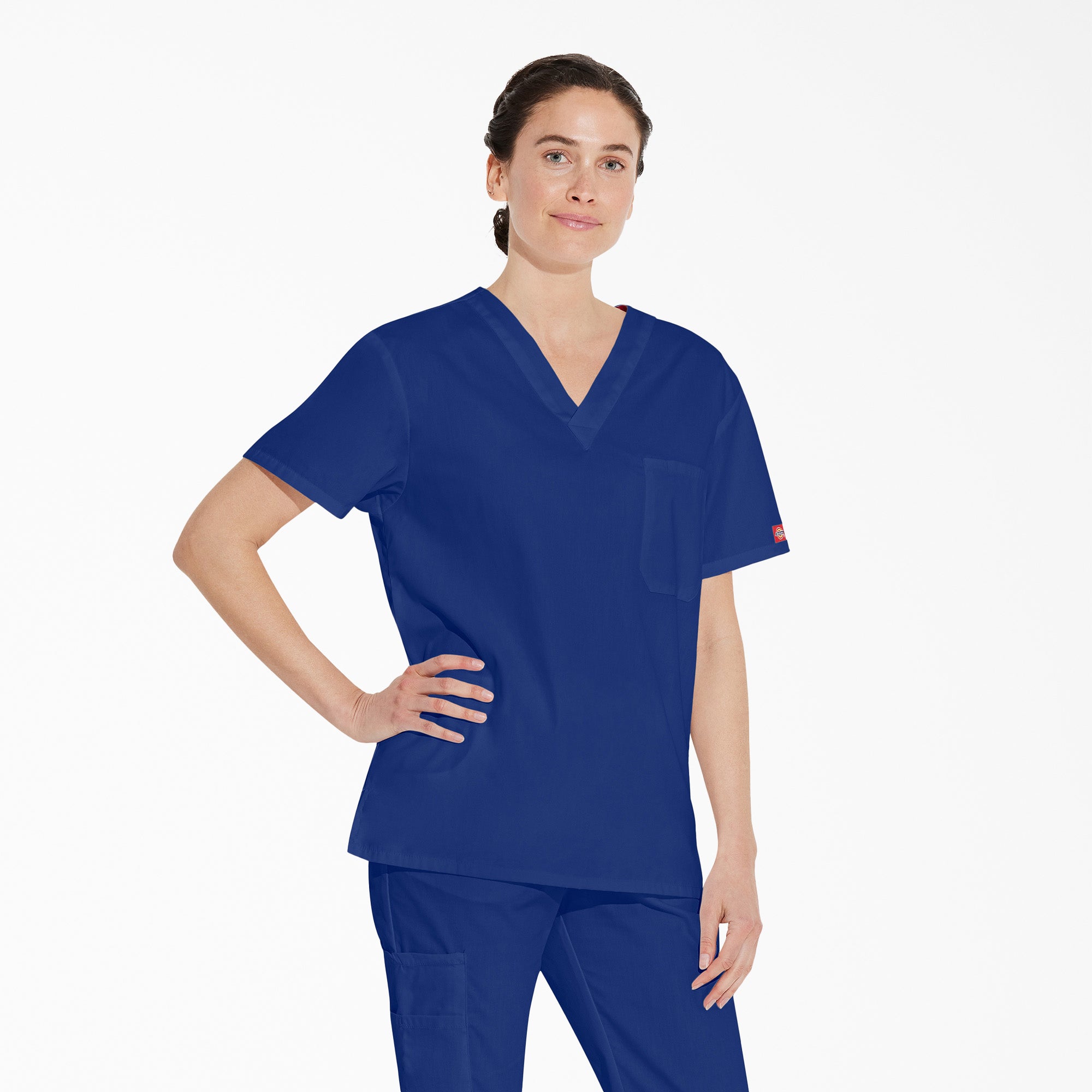 Unisex EDS Signature V-Neck Scrub Top - Image 4