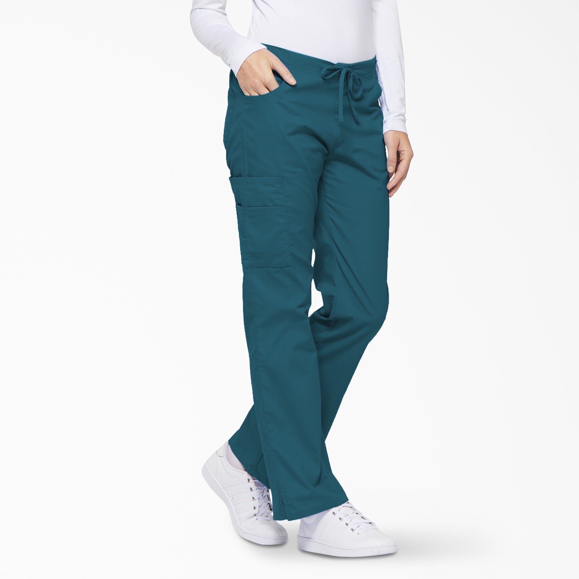 Women's EDS Signature Drawstring Cargo Scrub Pants - Image 4
