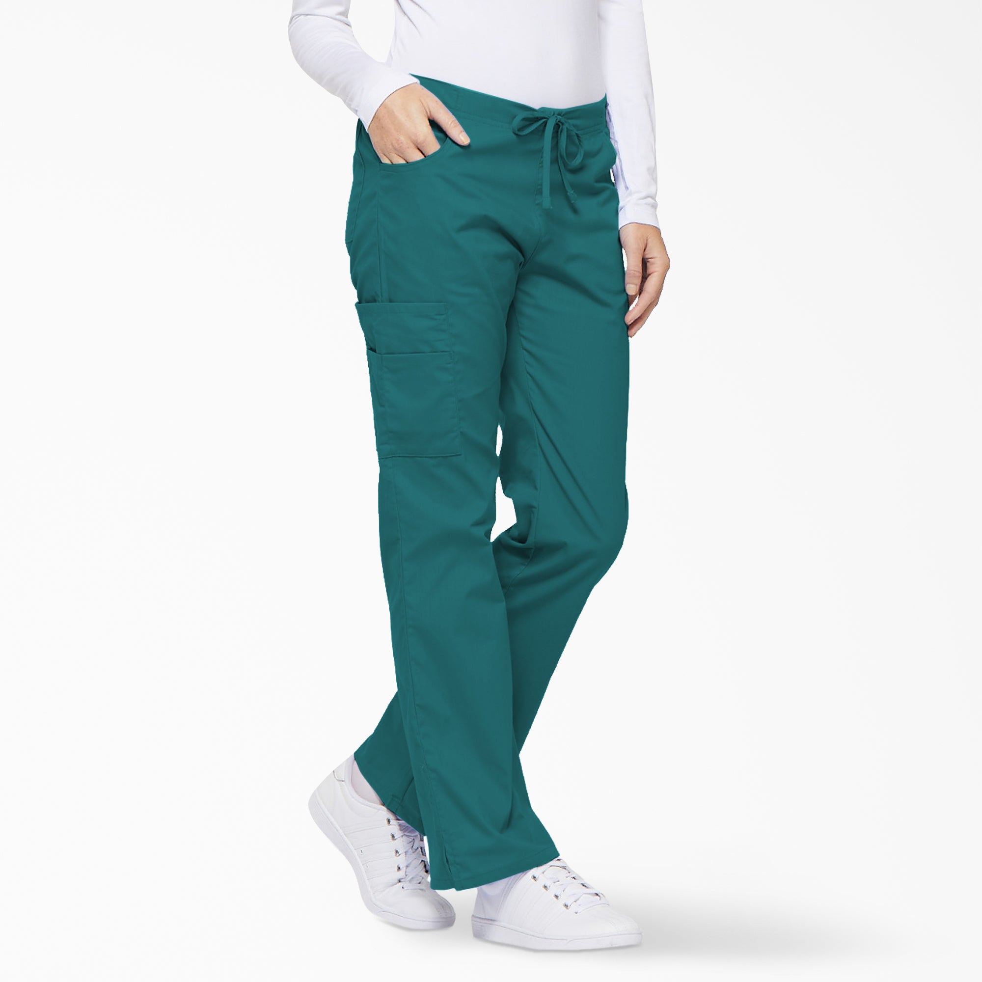 Women's EDS Signature Drawstring Cargo Scrub Pants - Image 4