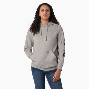 Women's Water Repellent Sleeve Logo Hoodie