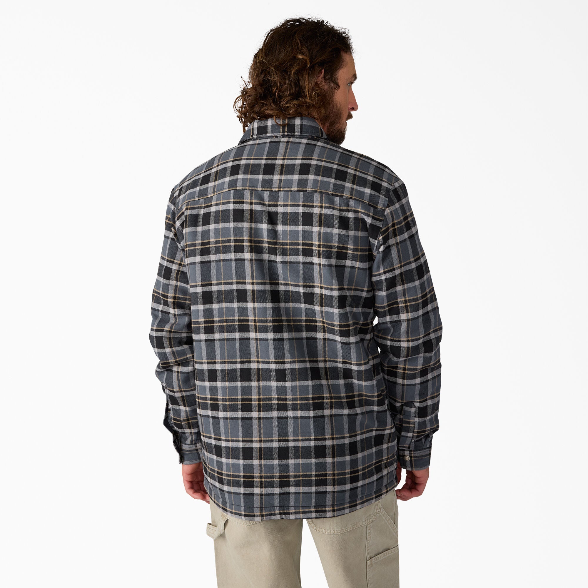 Water Repellent Fleece-Lined Flannel Shirt Jacket - Image 2