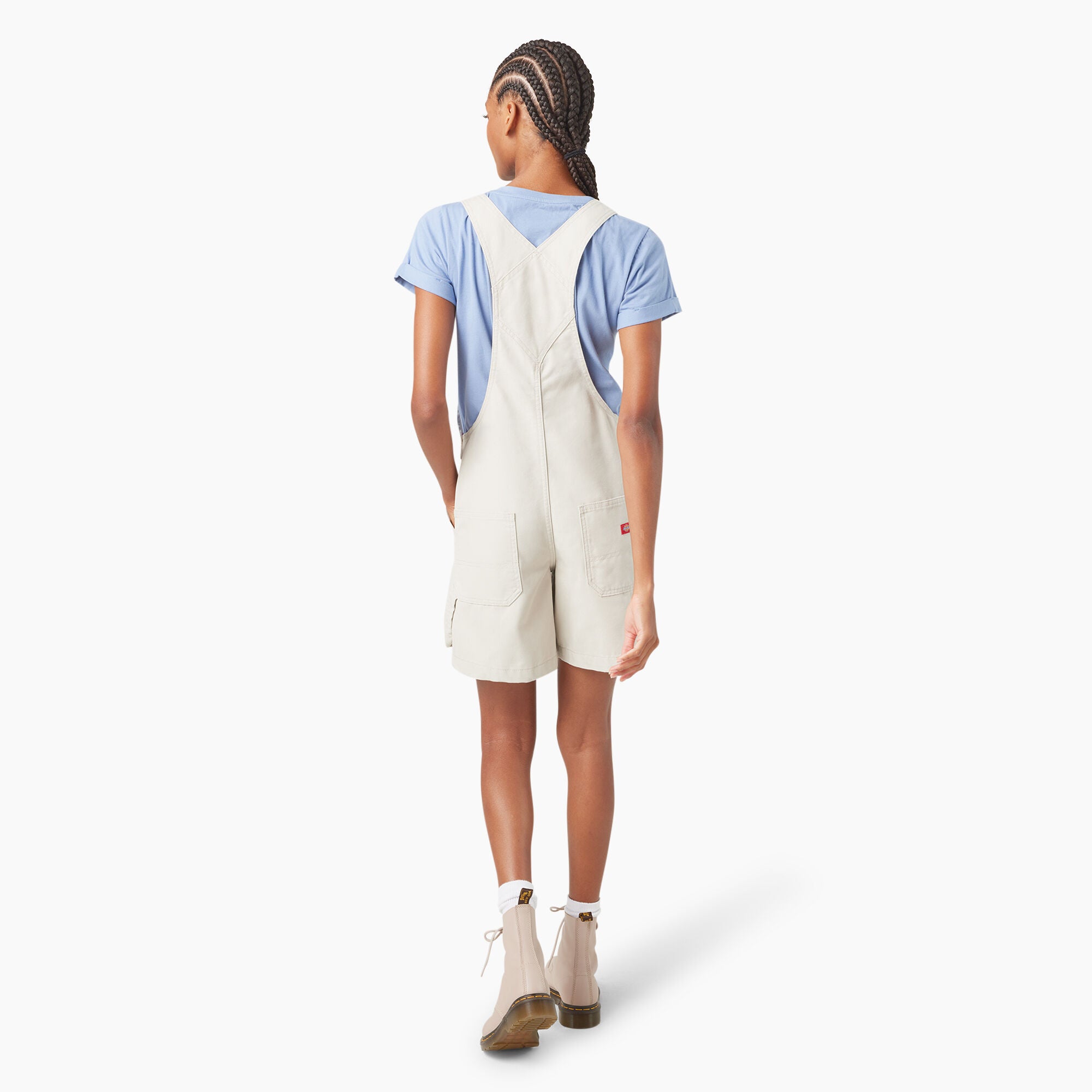 Women's Relaxed Fit Bib Shortalls. 7 - Image 6