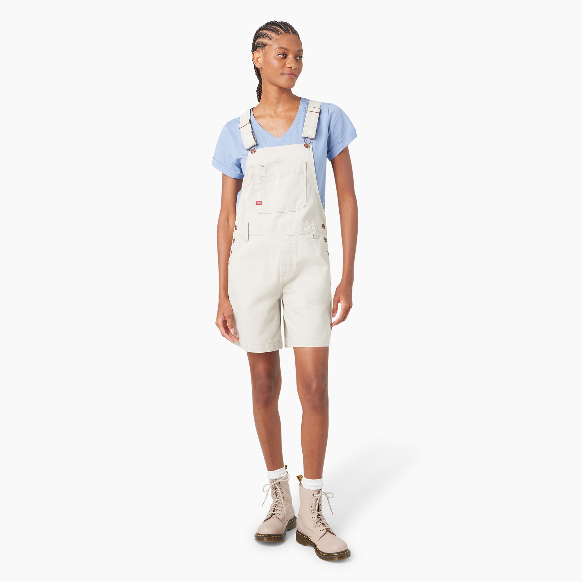 Women's Relaxed Fit Bib Shortalls. 7
