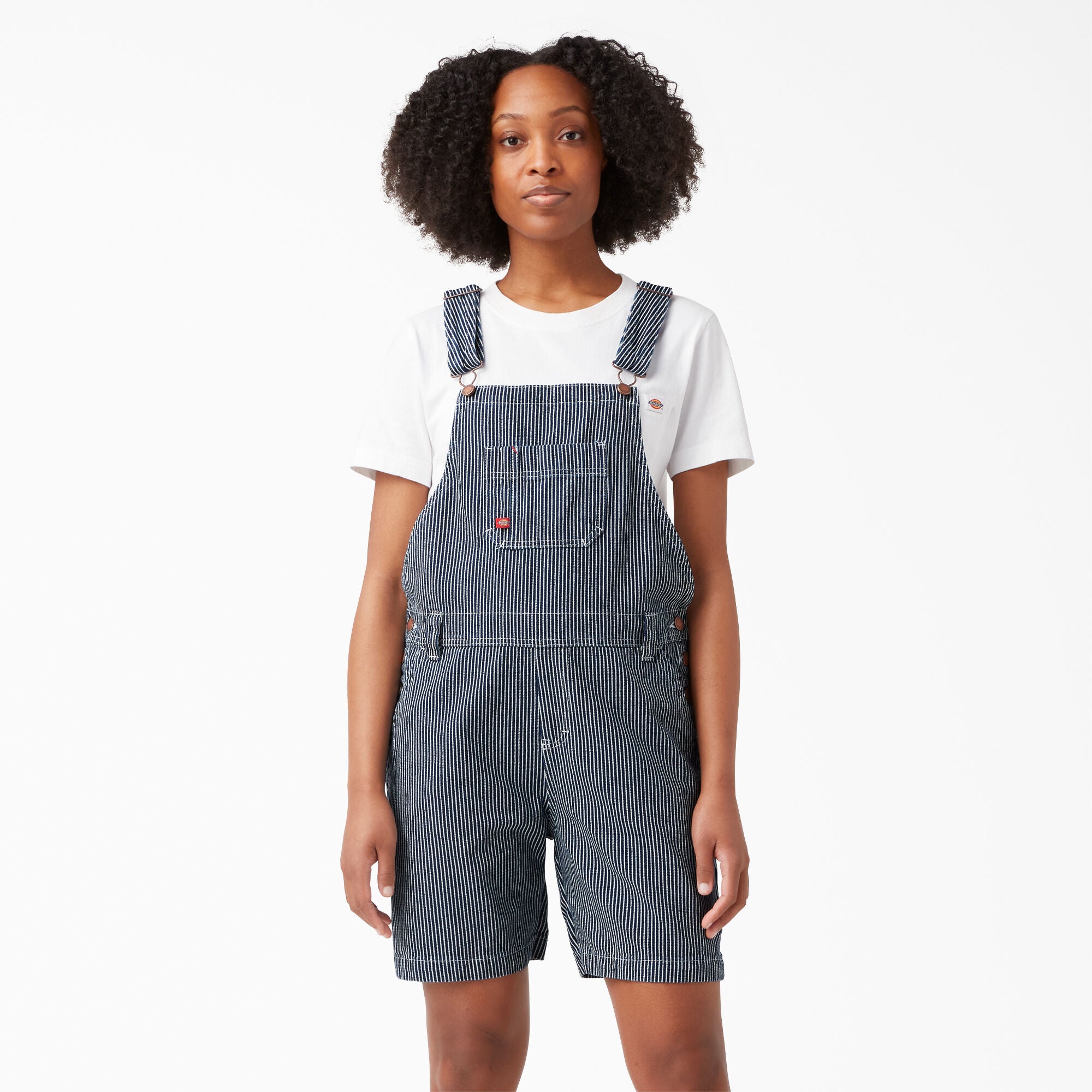 Women's Relaxed Fit Bib Shortalls. 7 - Image 4