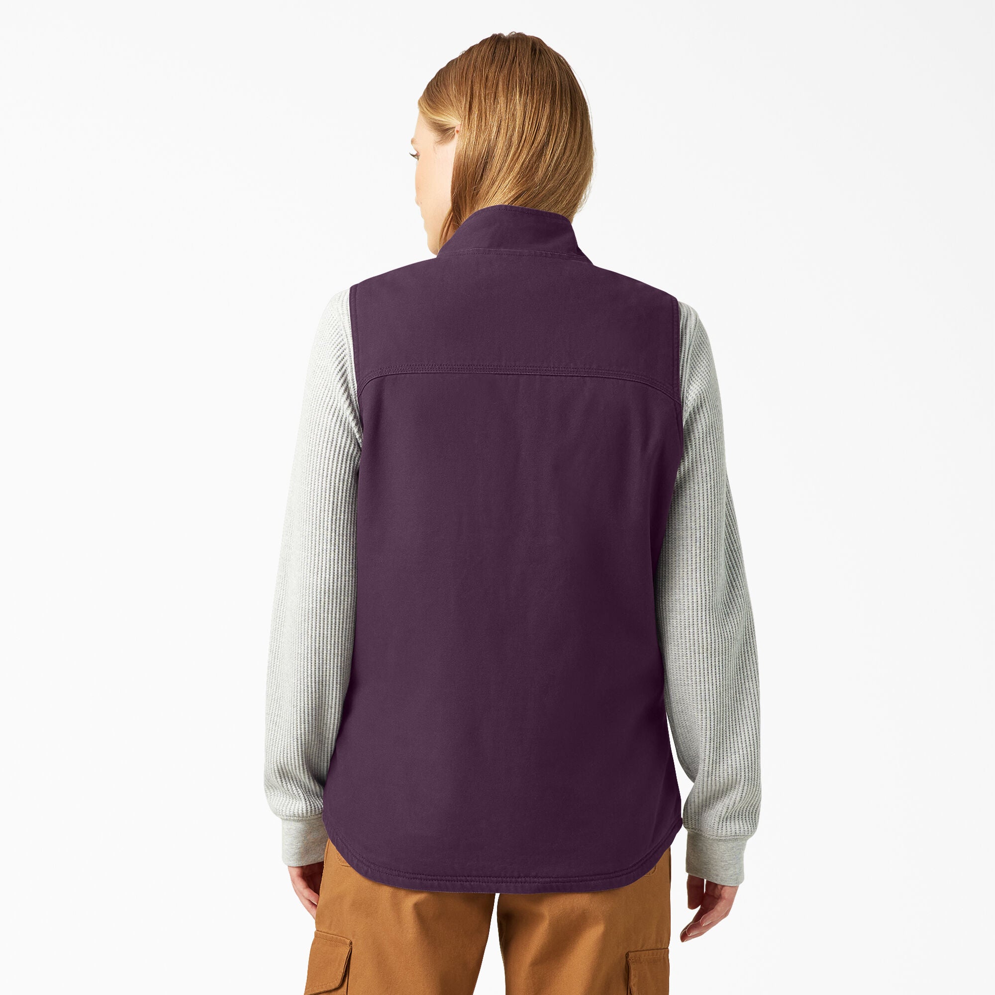 Women's Fleece Lined Duck Canvas Vest - Image 2