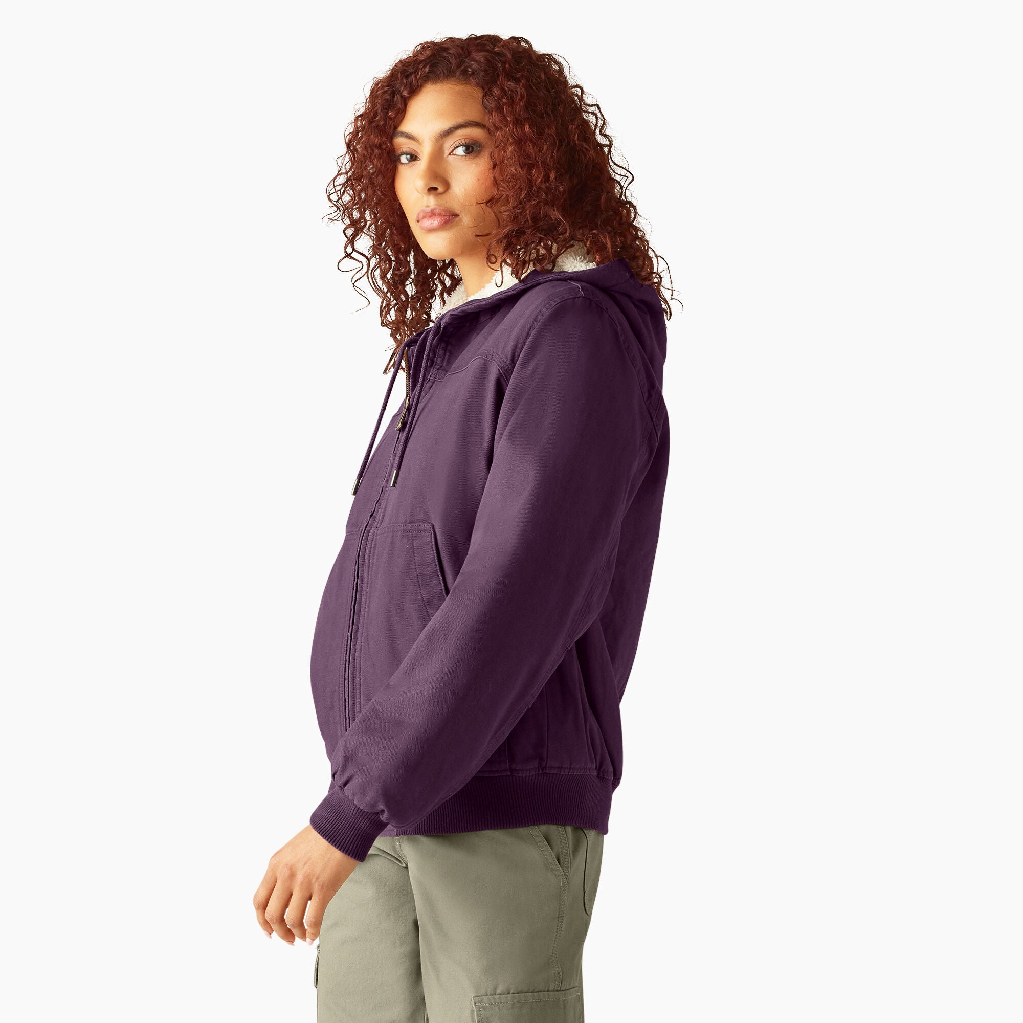 Women's Fleece Lined Duck Canvas Jacket - Image 3