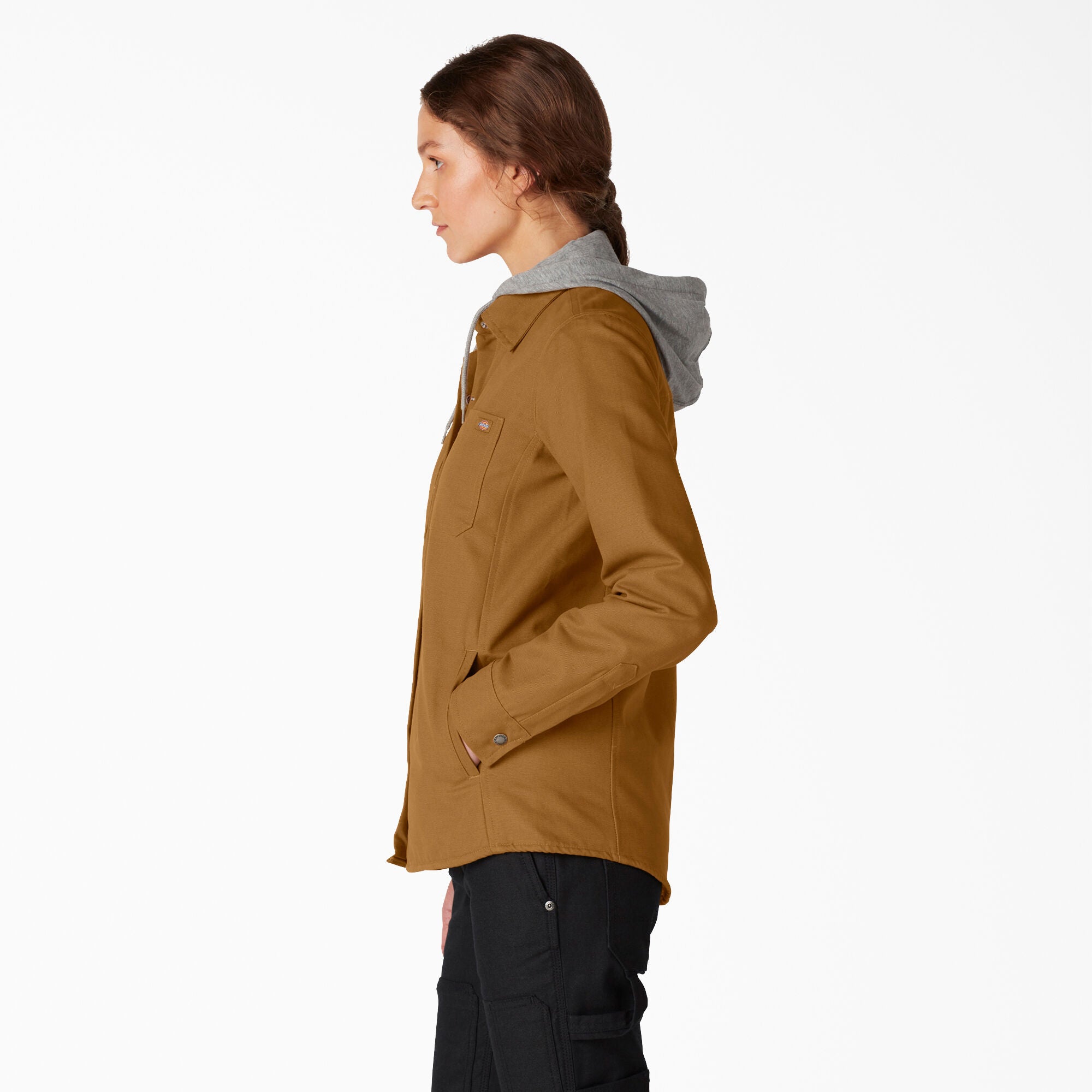 Women's Duck Hooded Shirt Jacket - Image 3