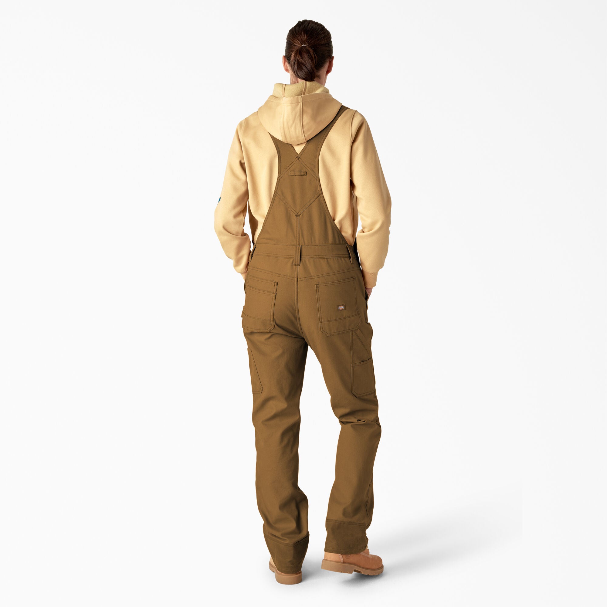 Women's Relaxed Fit Waxed Canvas Bib Overalls - Image 2