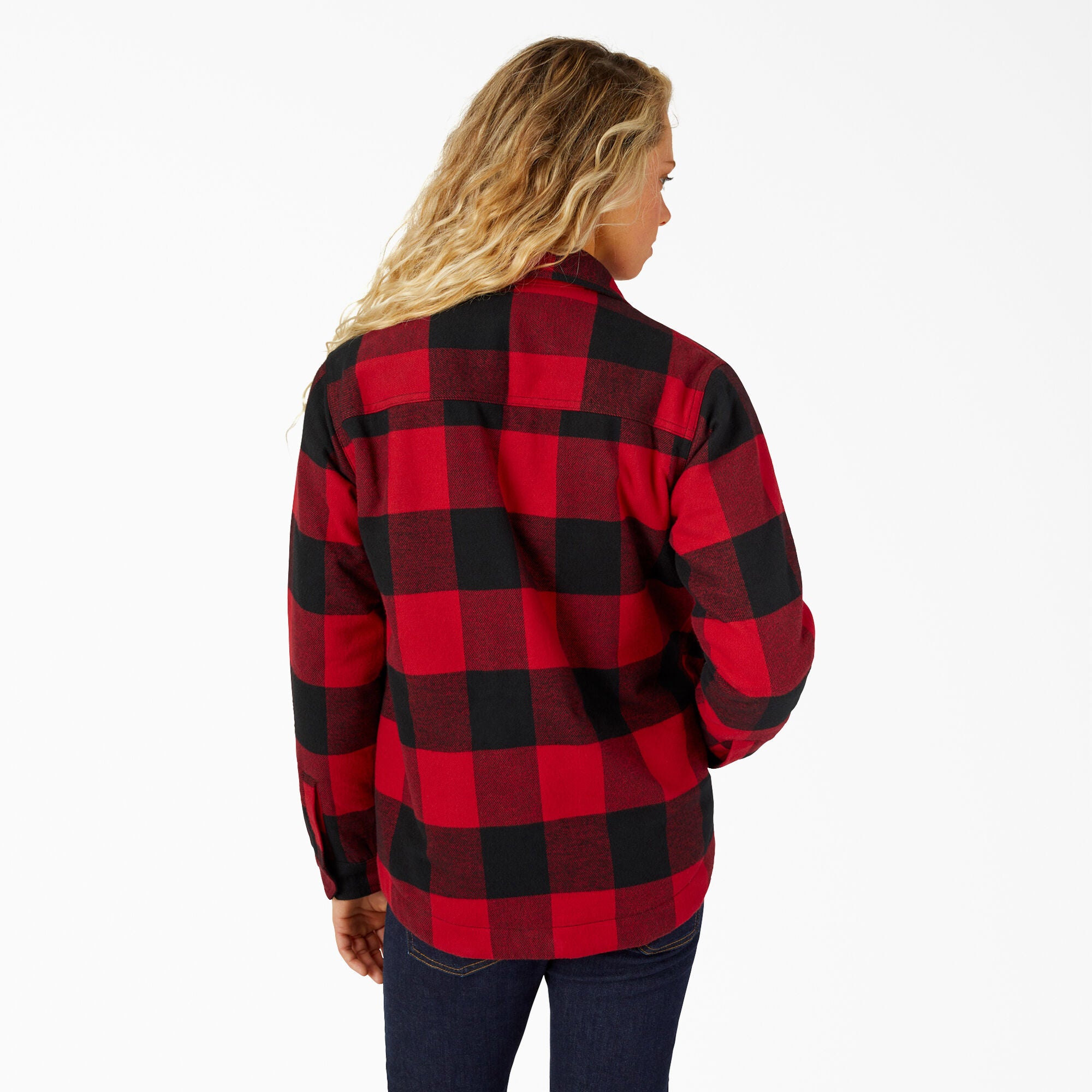 Women's Flannel High Pile Fleece Lined Chore Coat - Image 2