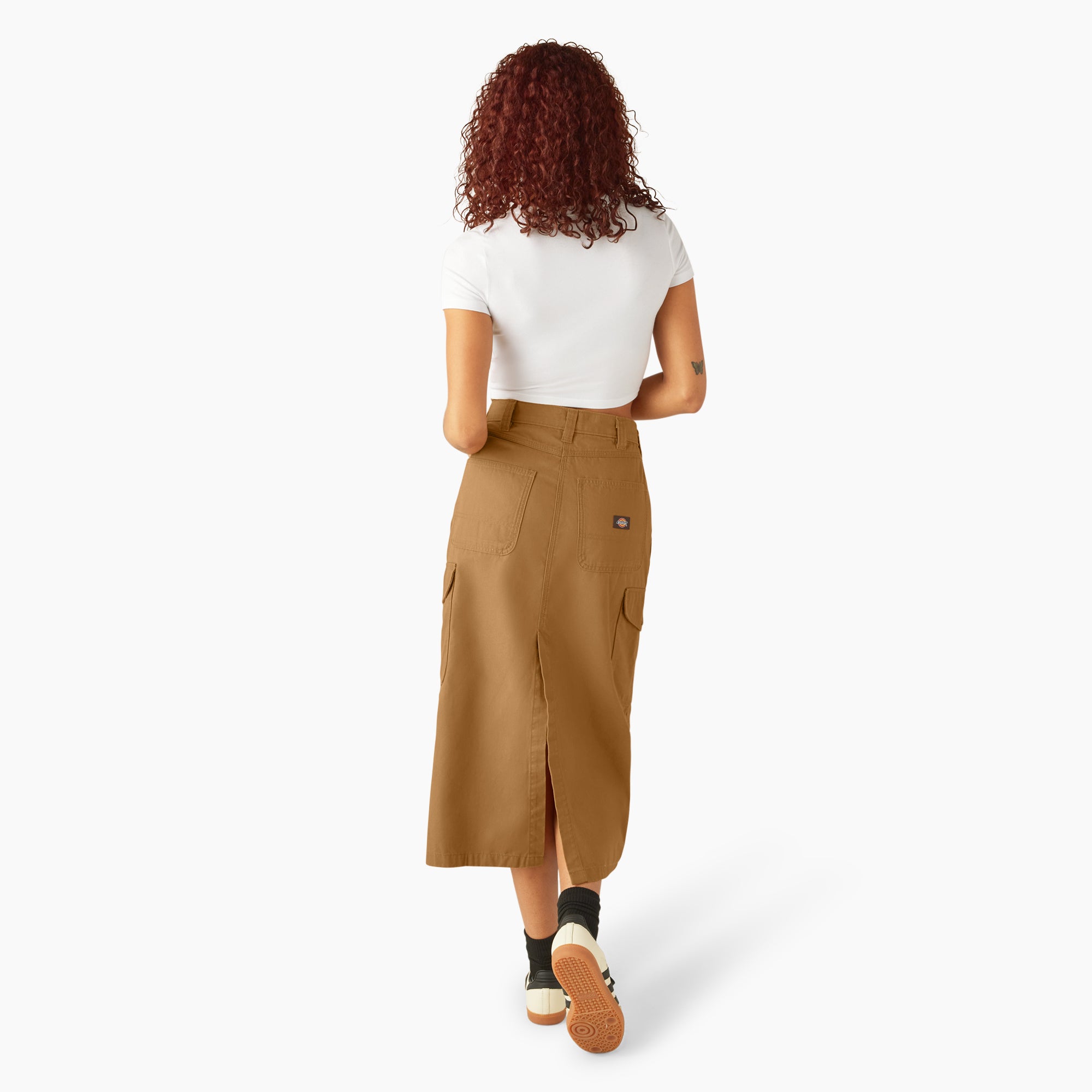 Women's Duck Canvas Cargo Midi Skirt - Image 5