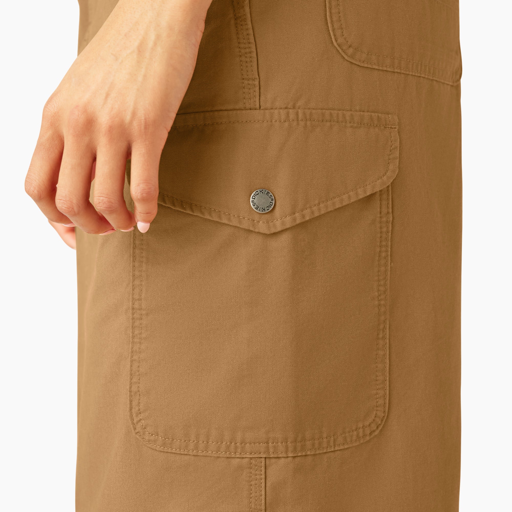 Women's Duck Canvas Cargo Midi Skirt - Image 8