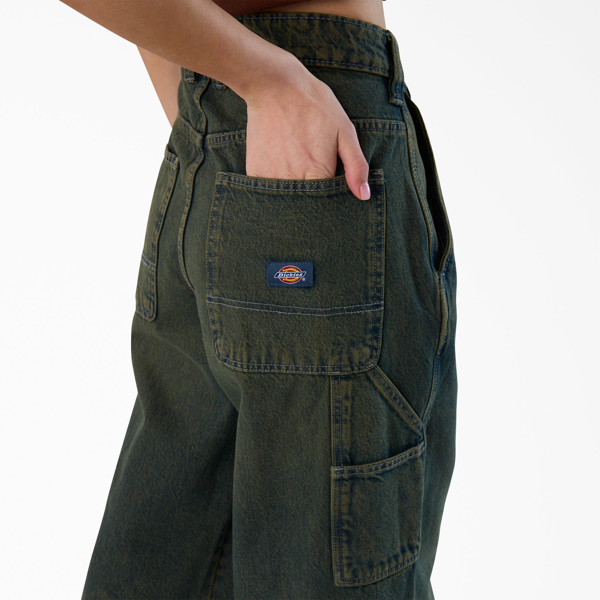 Women's Loose Fit Denim Carpenter Jeans - Image 5