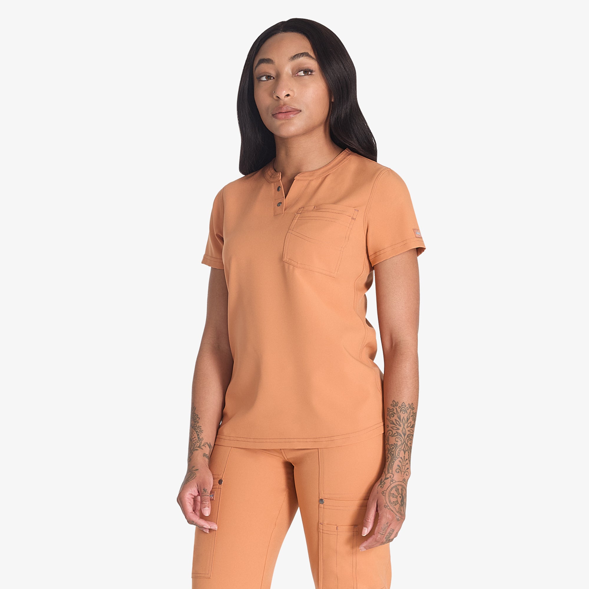Women's EDS NXT Henley Scrub Top - Image 3