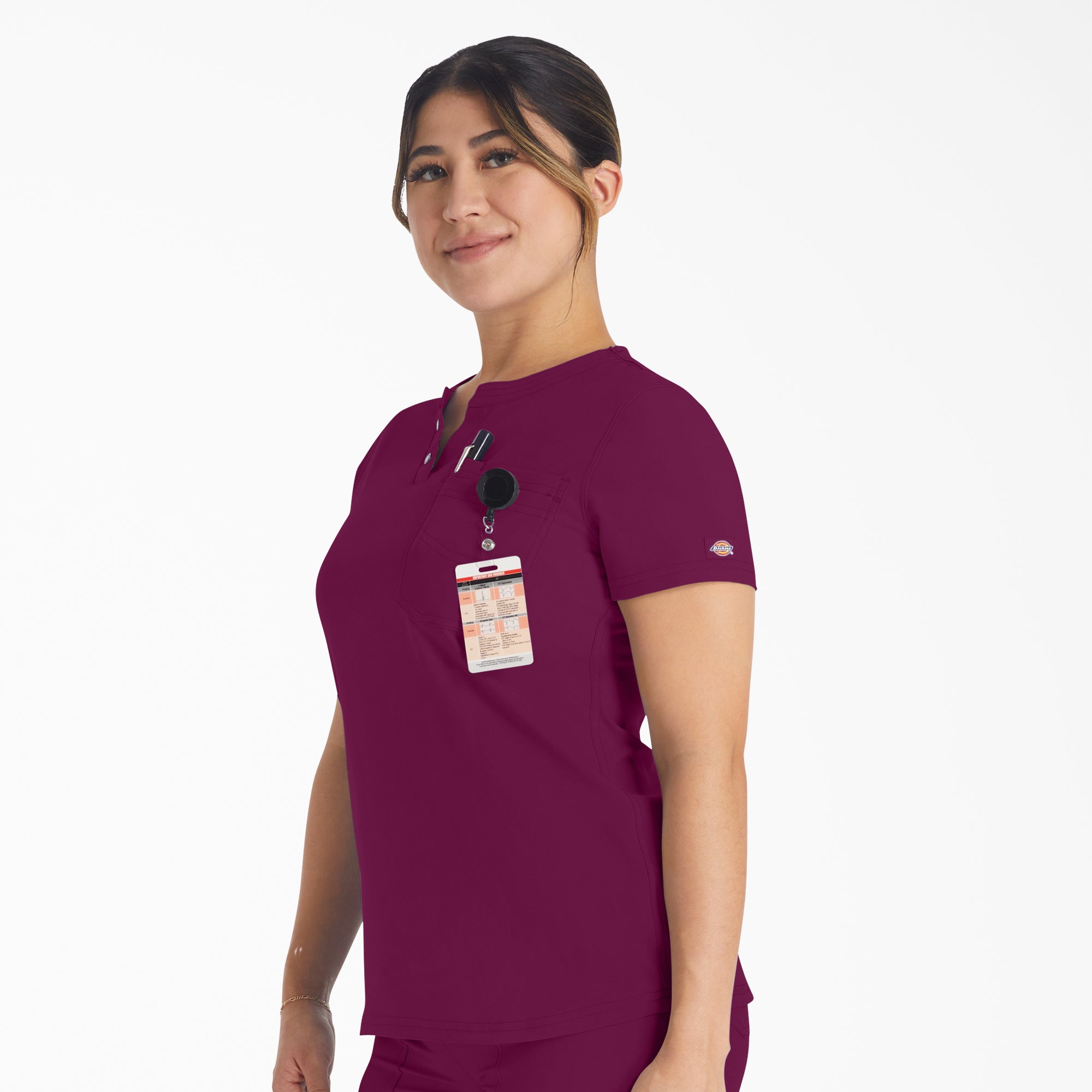 Women's EDS NXT Henley Scrub Top - Image 3