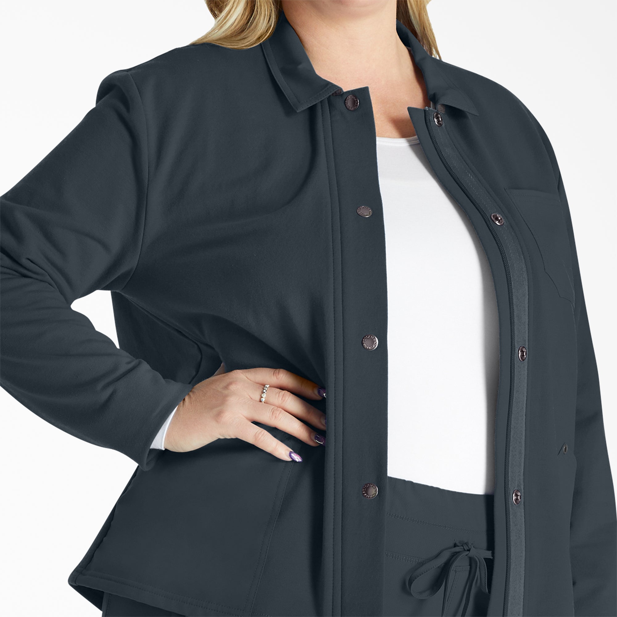 Women's EDS NXT Zip Front Scrub Jacket - Image 7