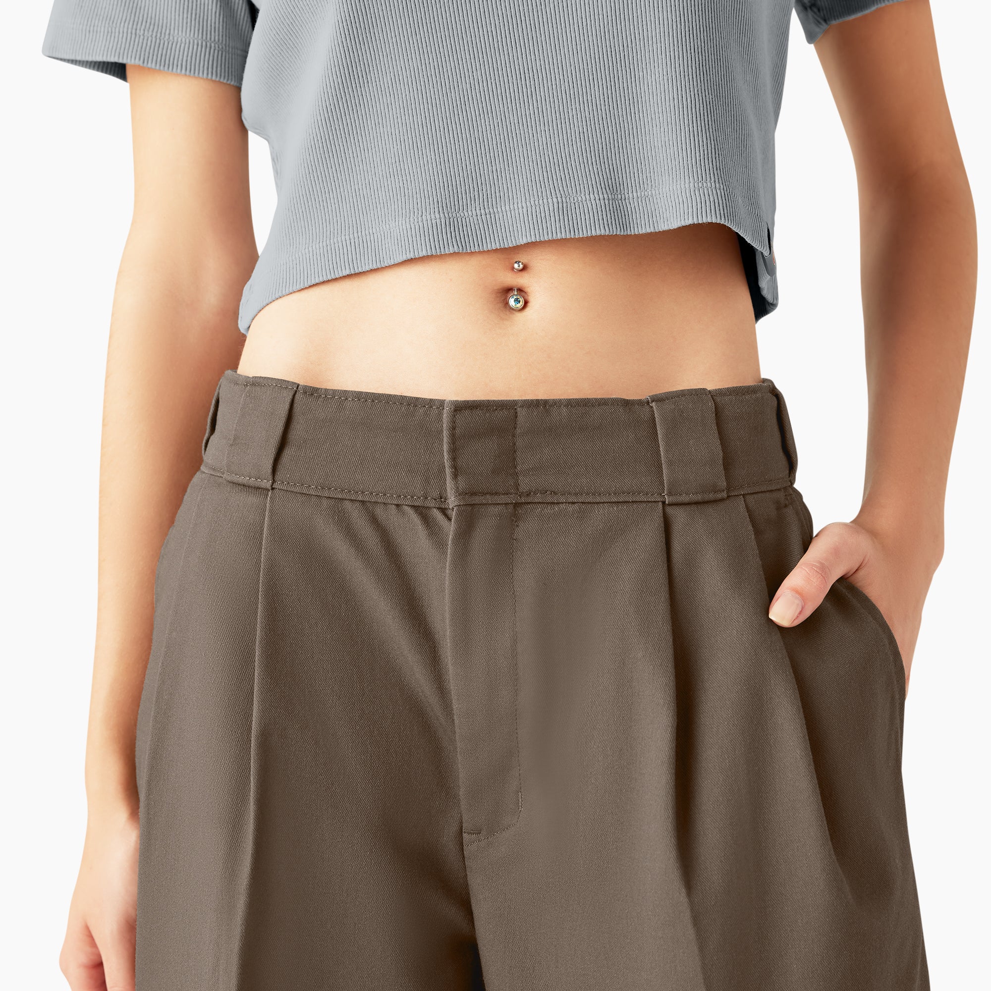 Women's Pleated Work Pants - Image 7