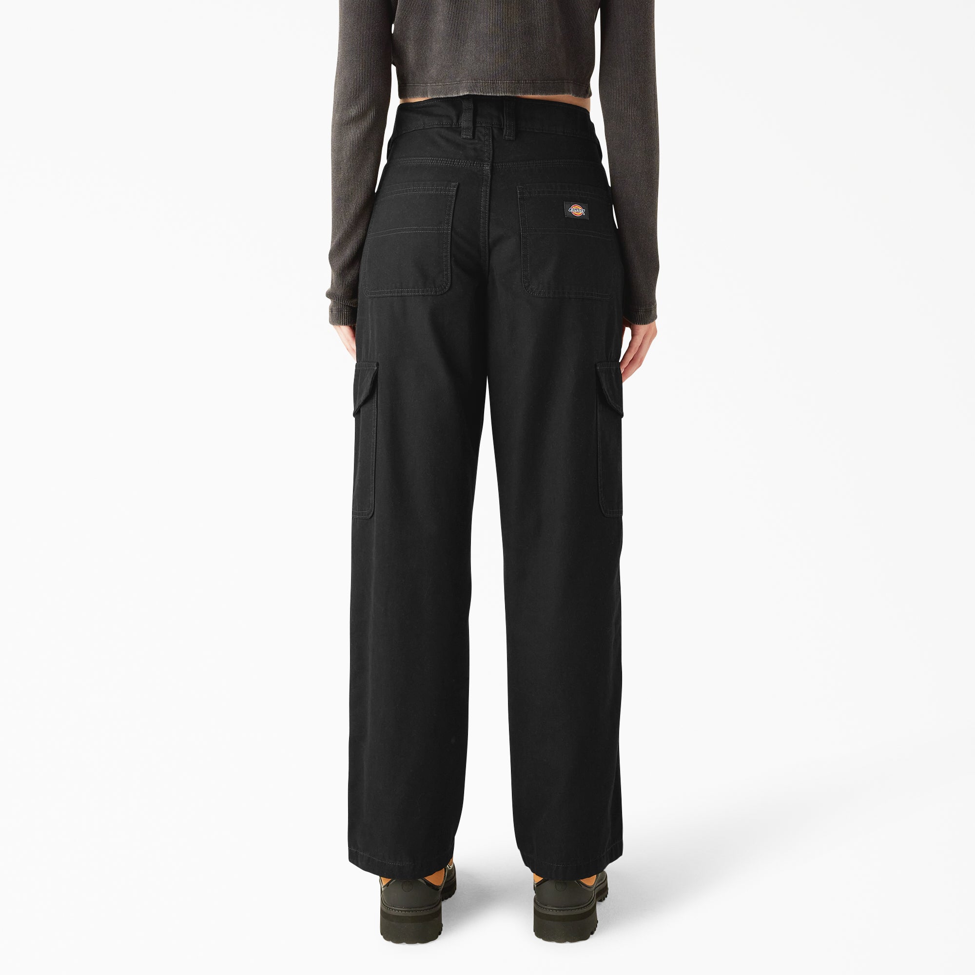 Women's Relaxed Fit Duck Canvas Cargo Pants - Image 2