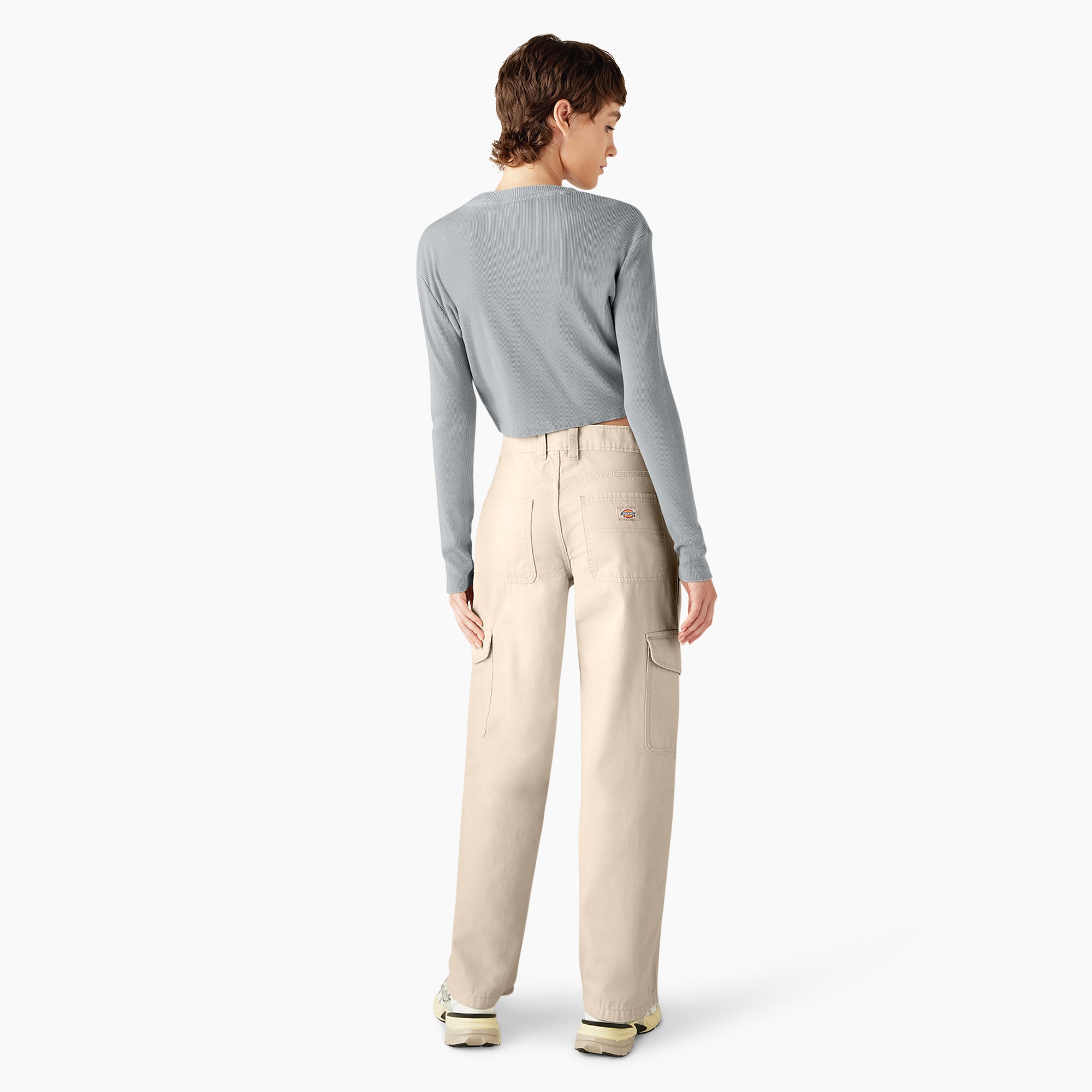 Women's Relaxed Fit Duck Canvas Cargo Pants - Image 6