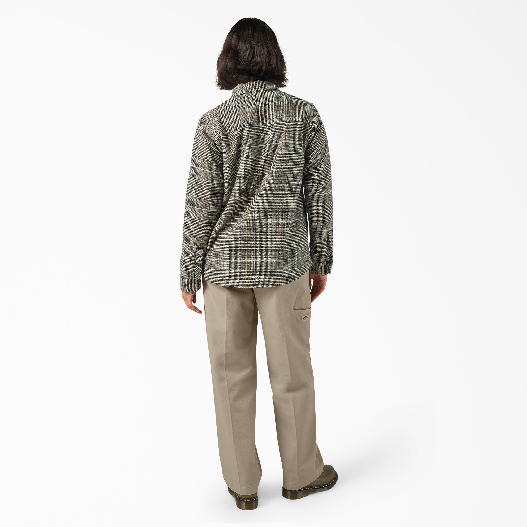 Women's Fleece Lined Flannel Chore Coat - Image 5
