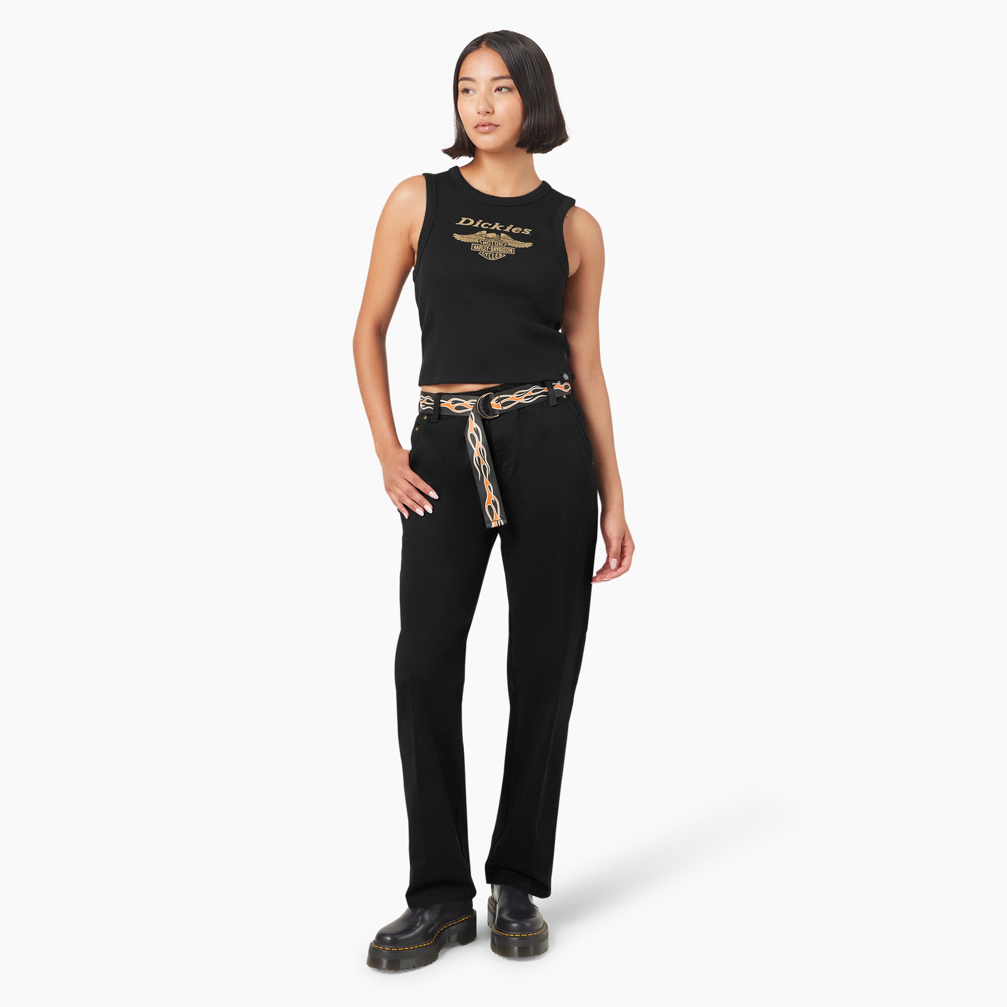 Dickies x Harley-Davidson Women's Carpenter Pants with Belt - Image 5