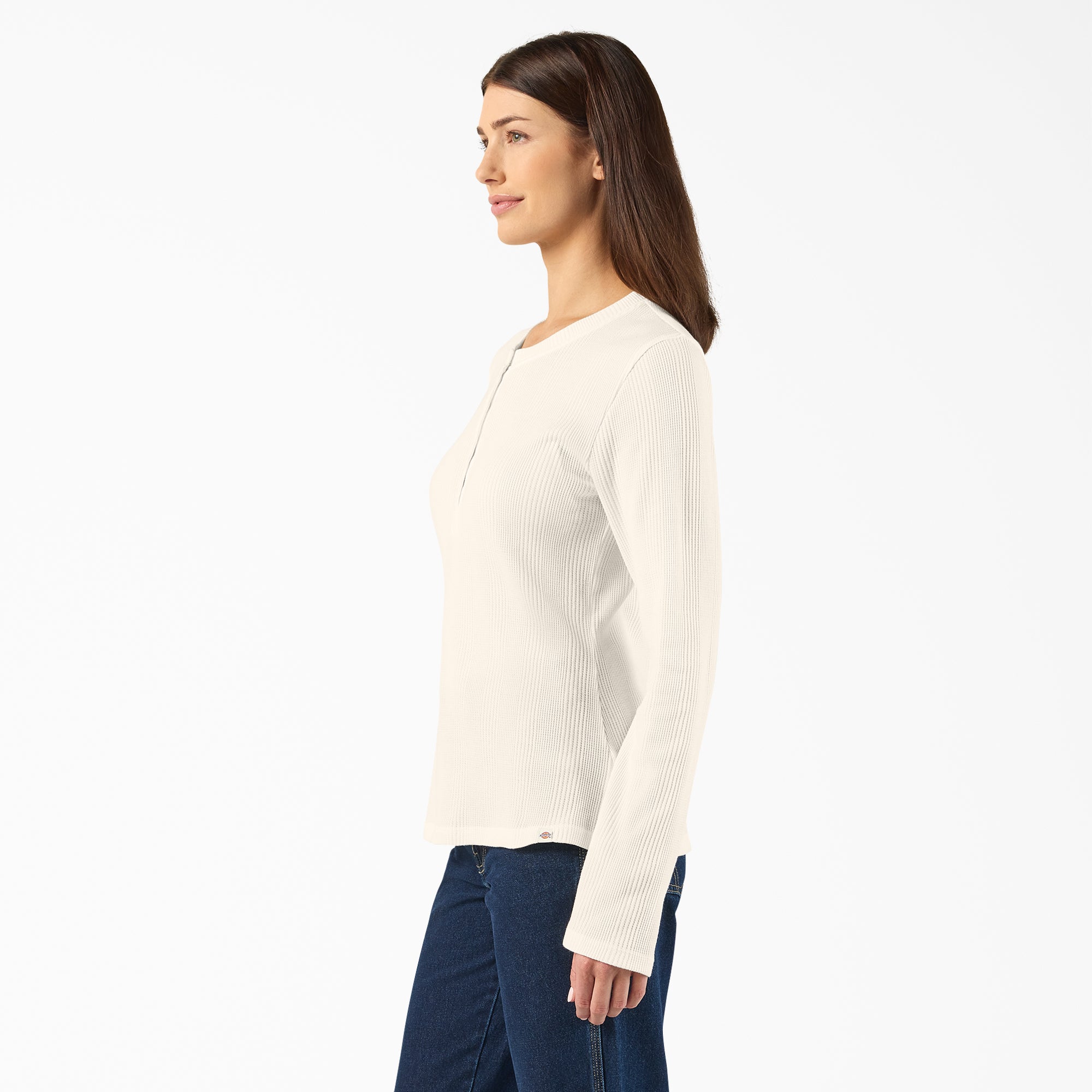Women's Crewneck Henley Shirt - Image 3