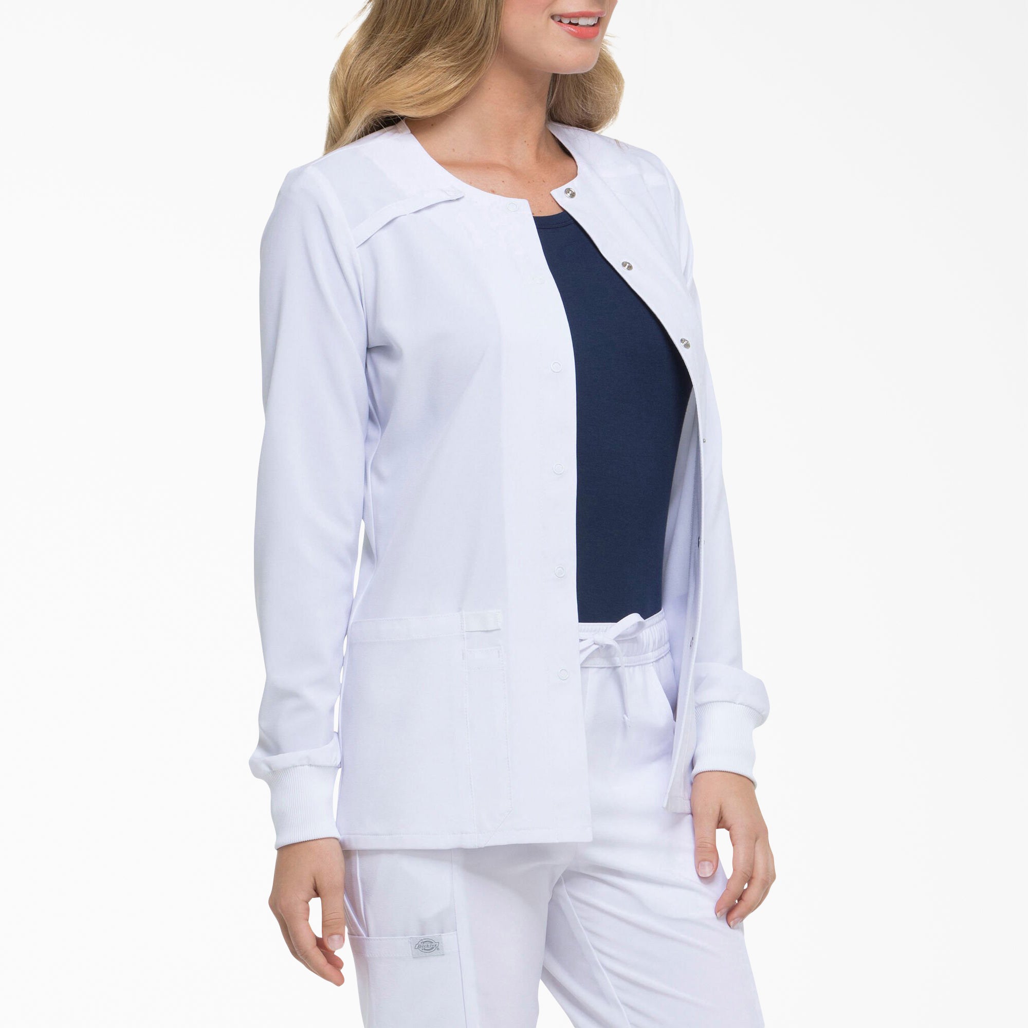 Women's EDS Essentials Snap Front Scrub Jacket - Image 4