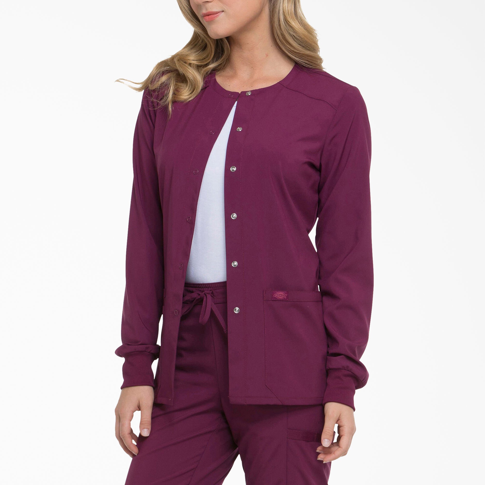 Women's EDS Essentials Snap Front Scrub Jacket - Image 3