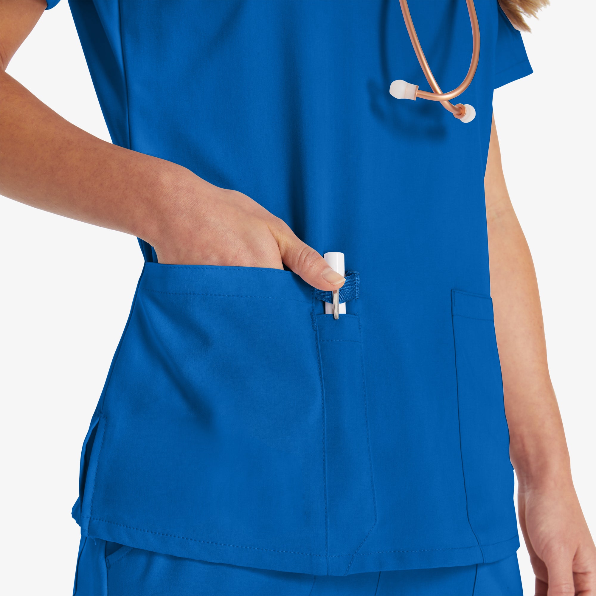 Women's EDS Essentials V-Neck Scrub Top - Image 6