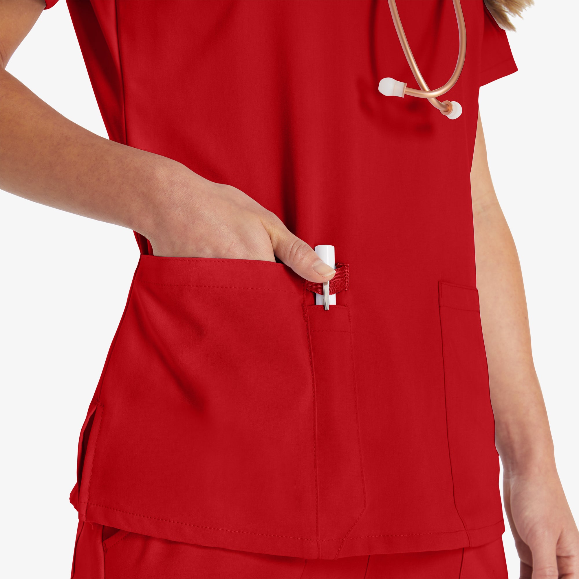 Women's EDS Essentials V-Neck Scrub Top - Image 6
