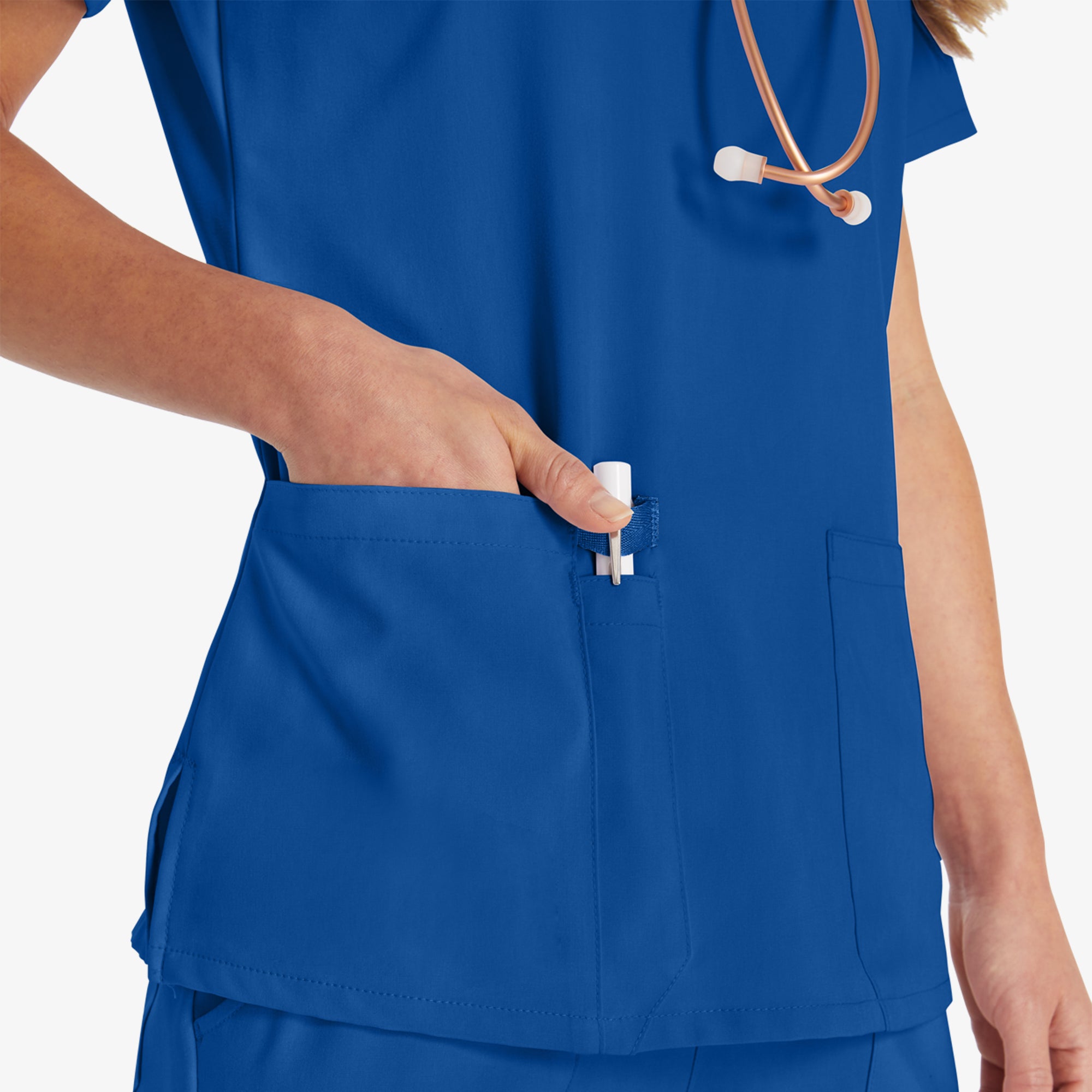 Women's EDS Essentials V-Neck Scrub Top - Image 6