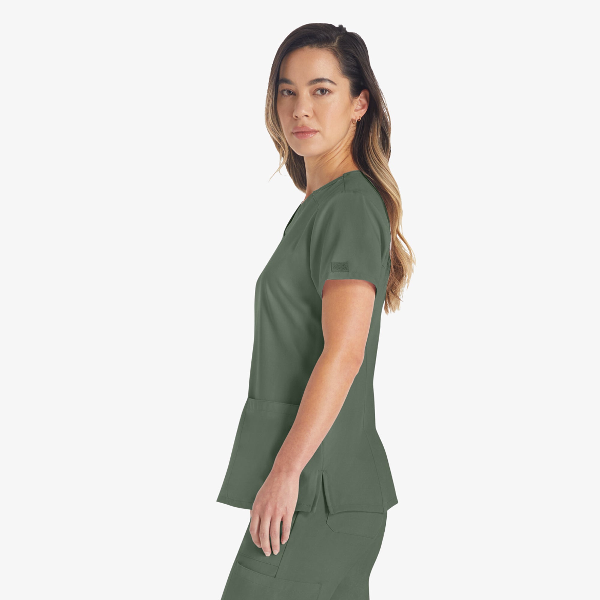 Women's EDS Essentials V-Neck Scrub Top - Image 3