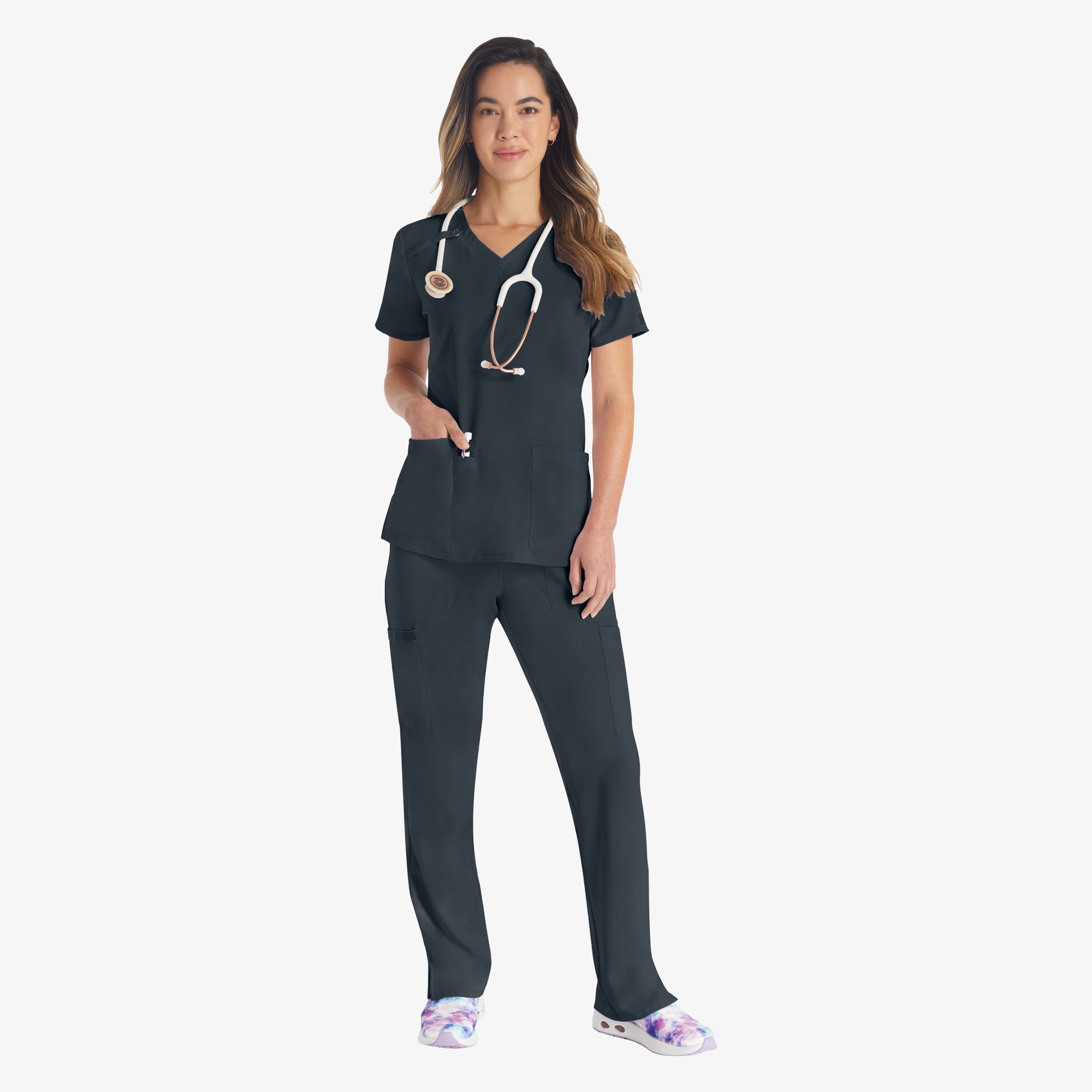 Women's EDS Essentials V-Neck Scrub Top - Image 5