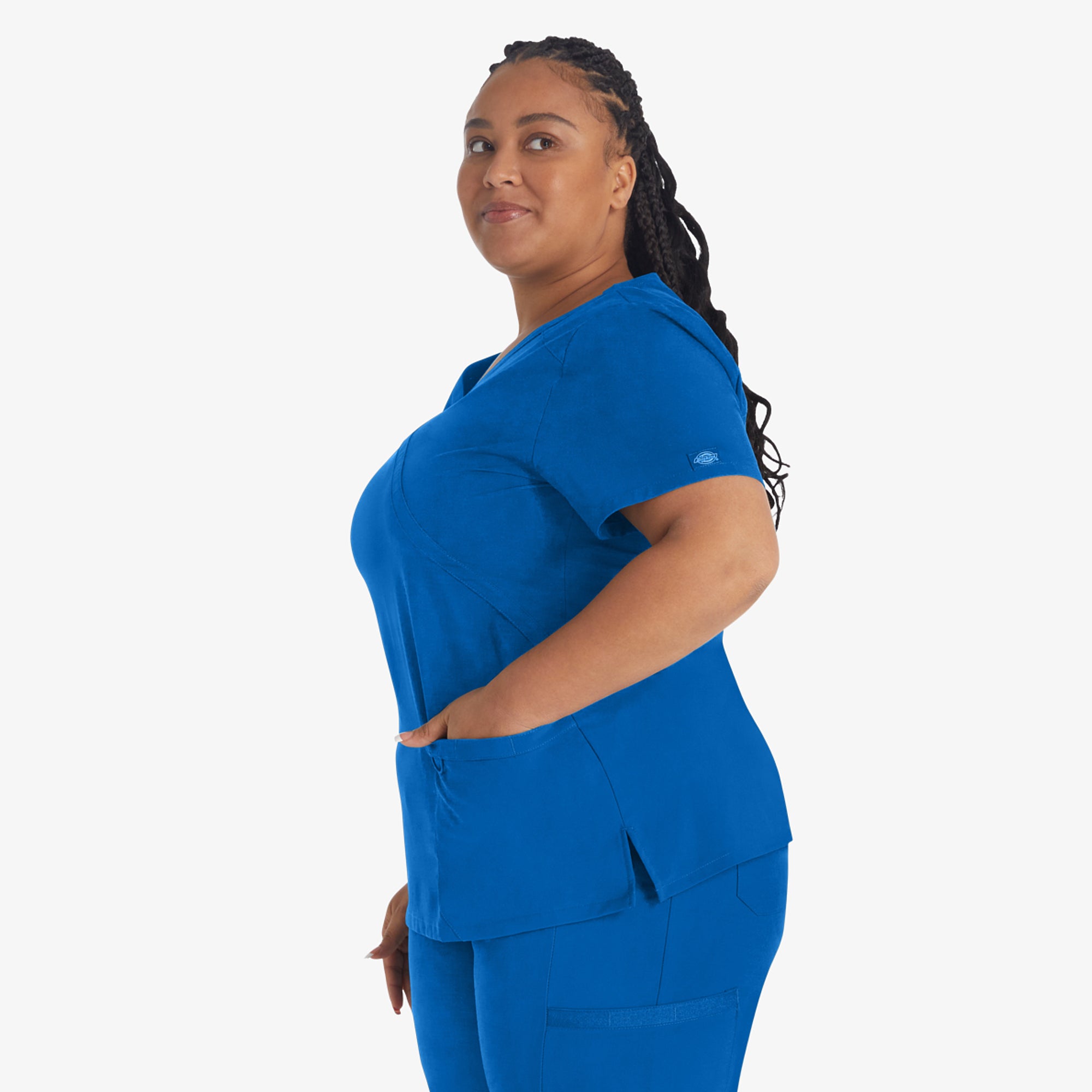 Women's EDS Essentials Mock Wrap Scrub Top - Image 3