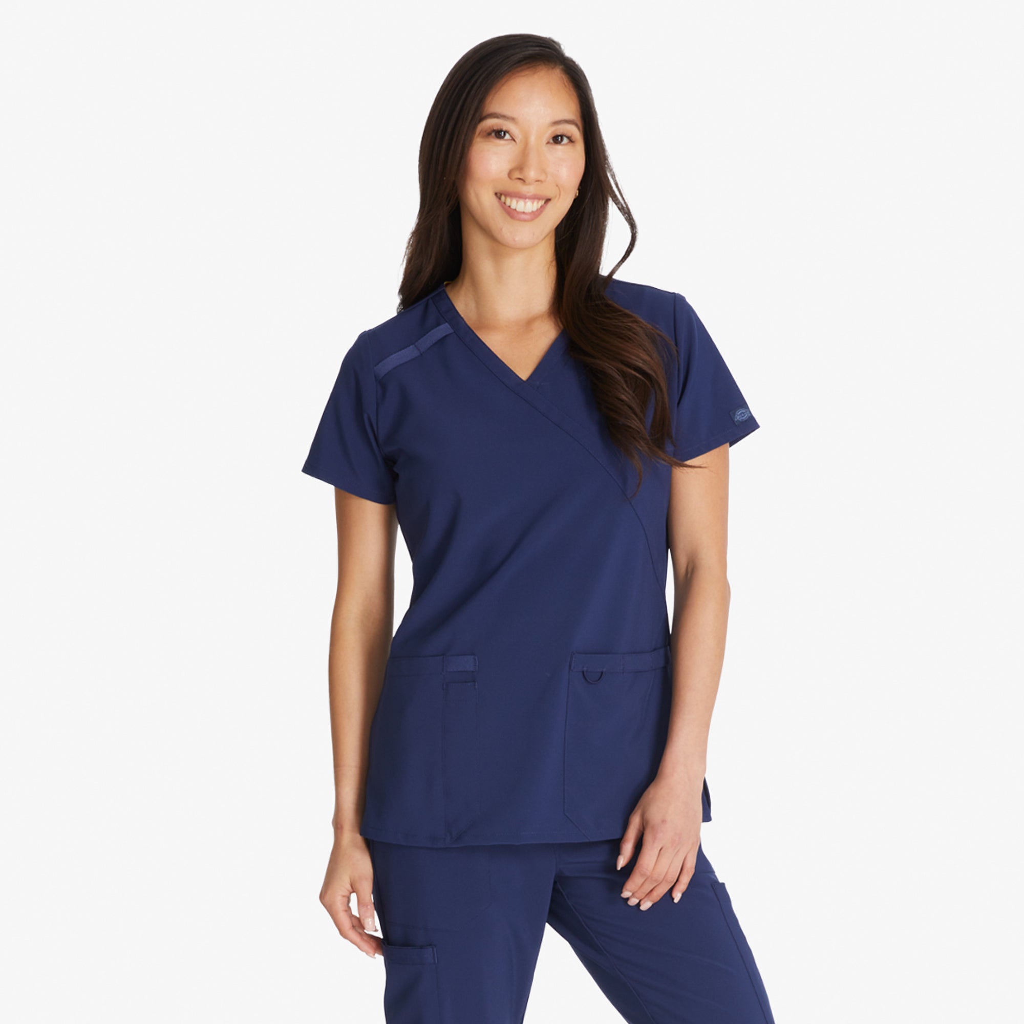 Women's EDS Essentials Mock Wrap Scrub Top - Image 4