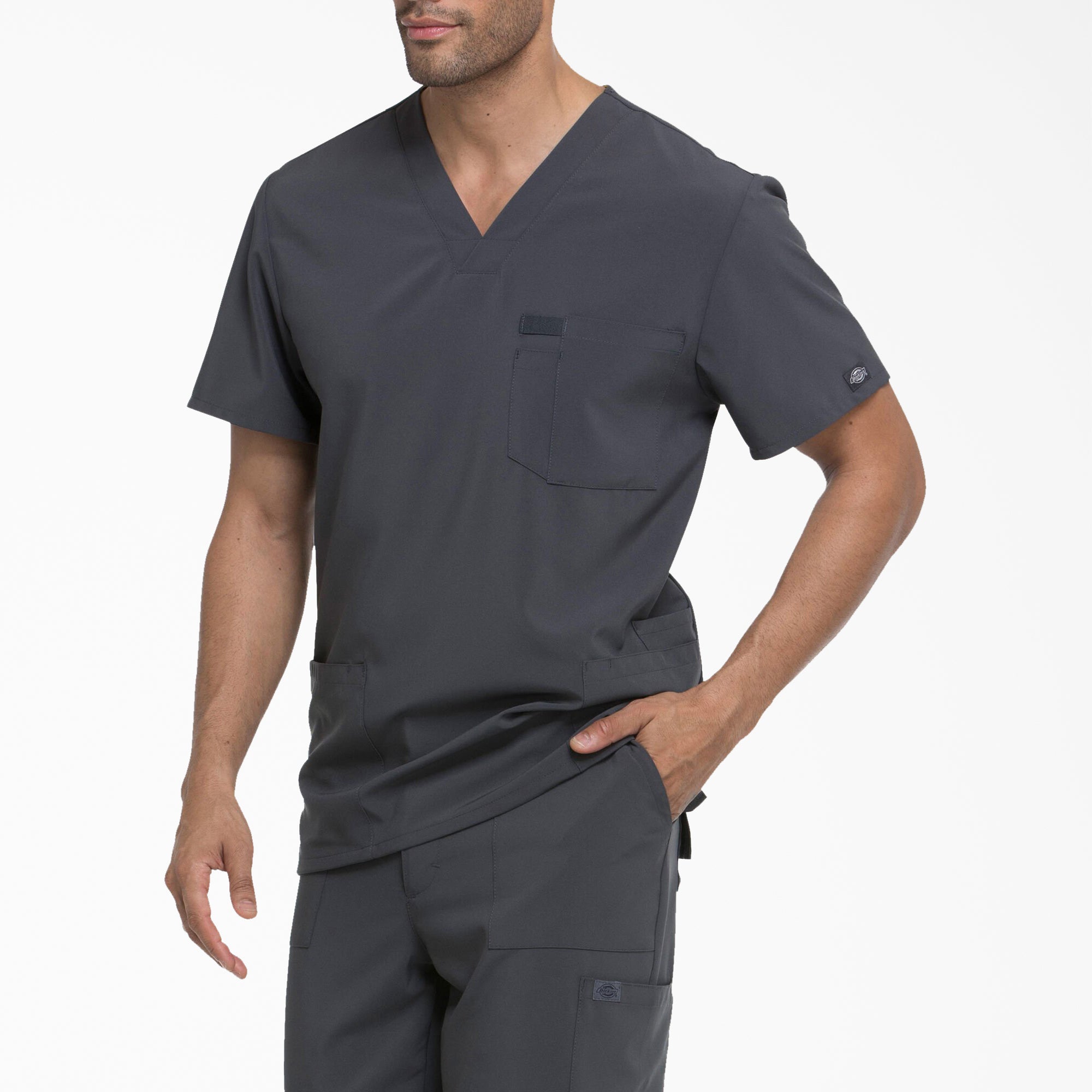 Men's EDS Essentials V-Neck Scrub Top - Image 3