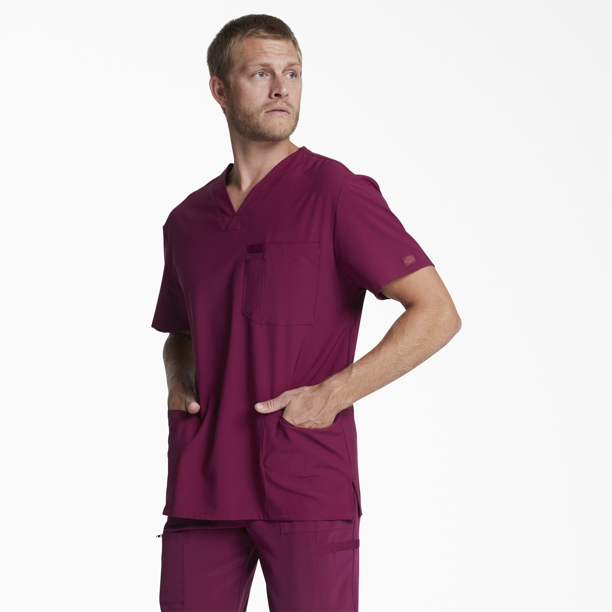 Men's EDS Essentials V-Neck Scrub Top - Image 3