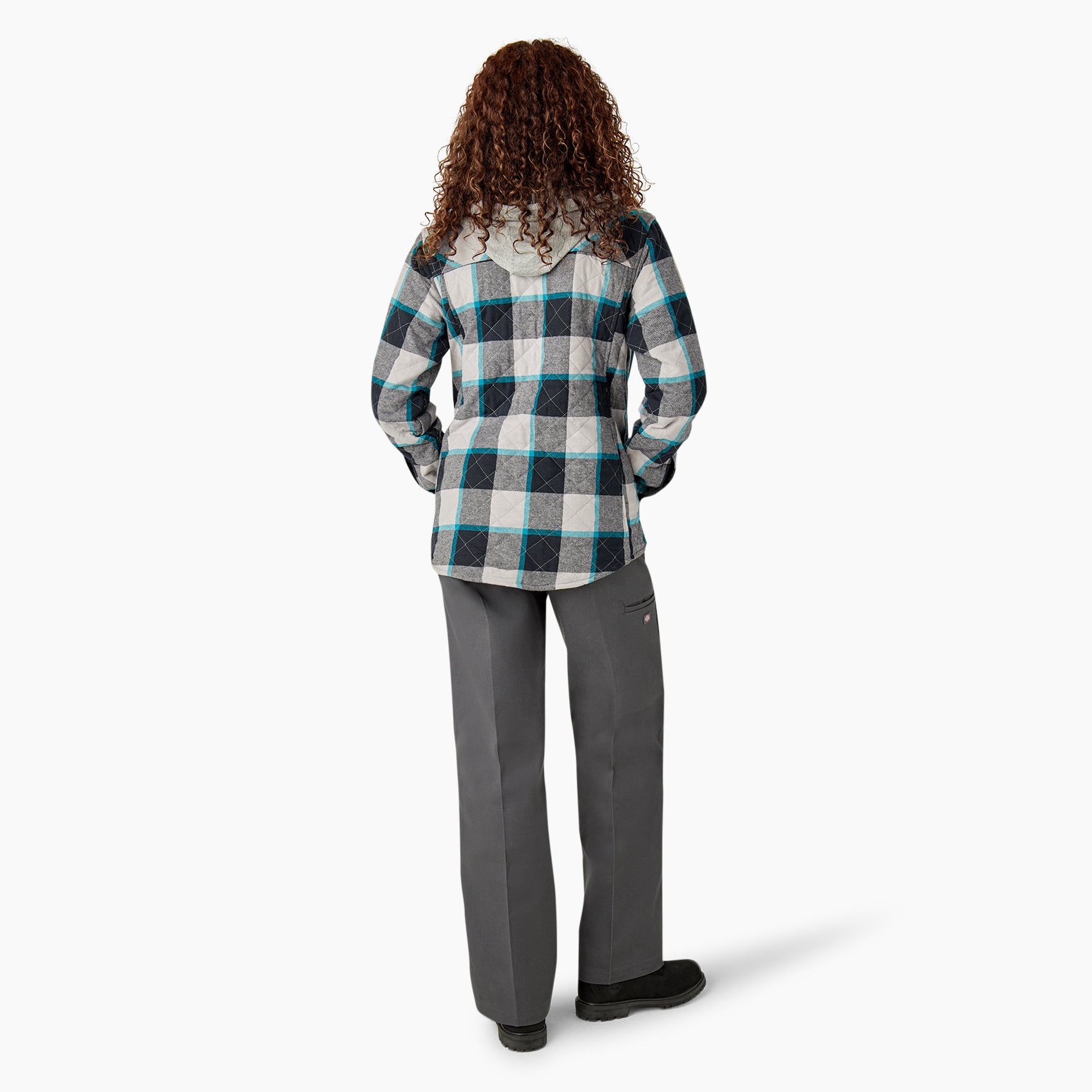 Women's Flannel Hooded Shirt Jacket - Image 6
