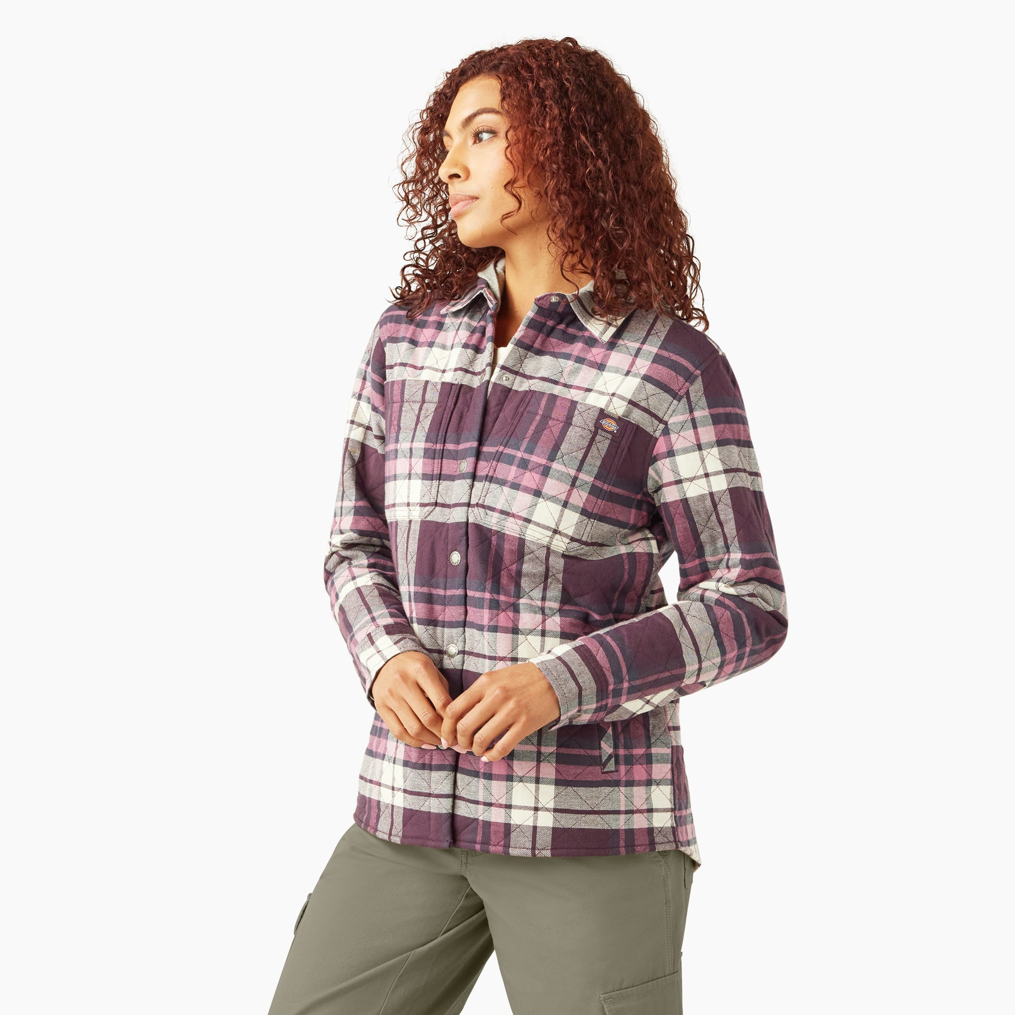 Women's Flannel Hooded Shirt Jacket - Image 3