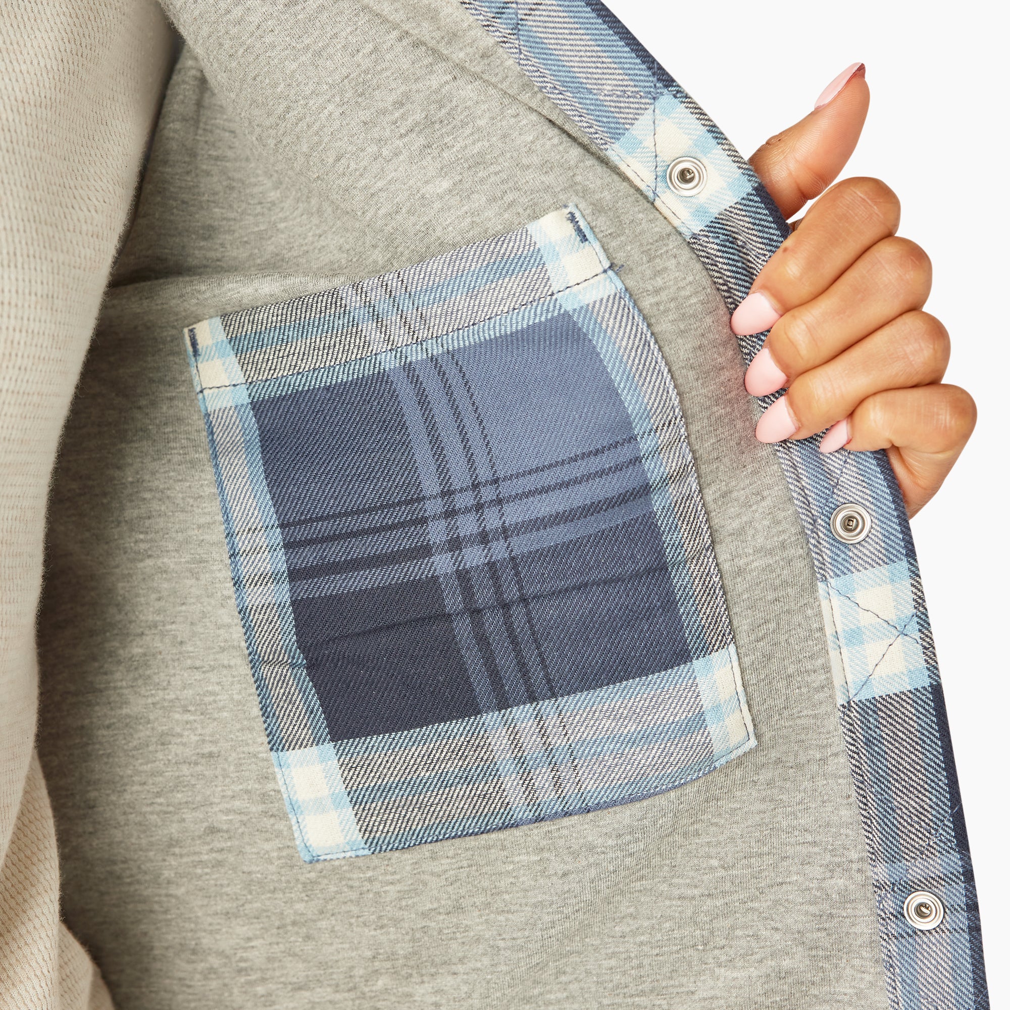 Women's Flannel Hooded Shirt Jacket - Image 7