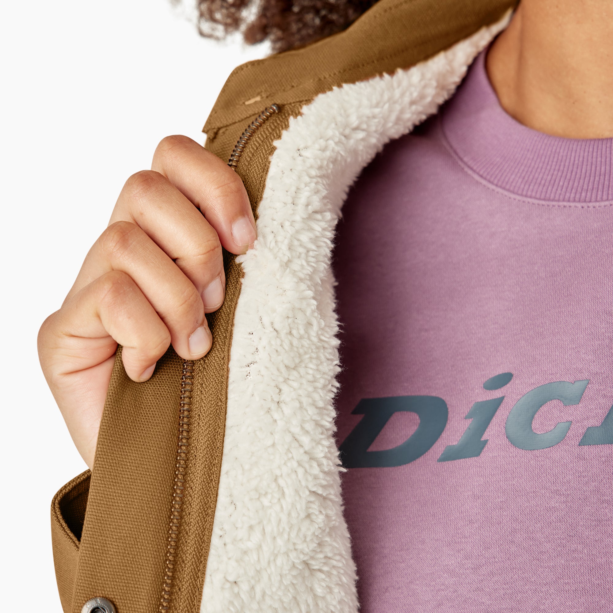 Women's Duck High Pile Fleece Lined Chore Coat - Image 9