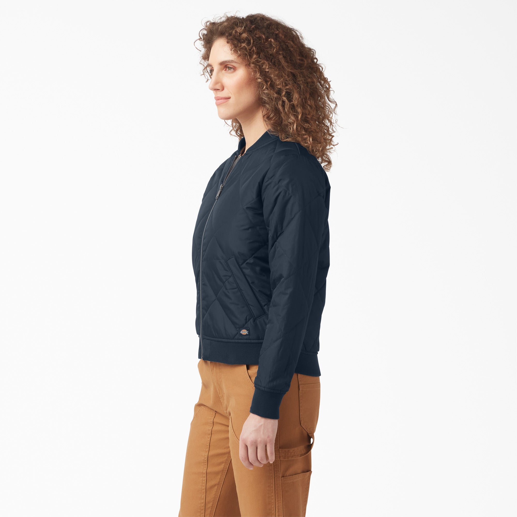 Women's Quilted Bomber Jacket - Image 3