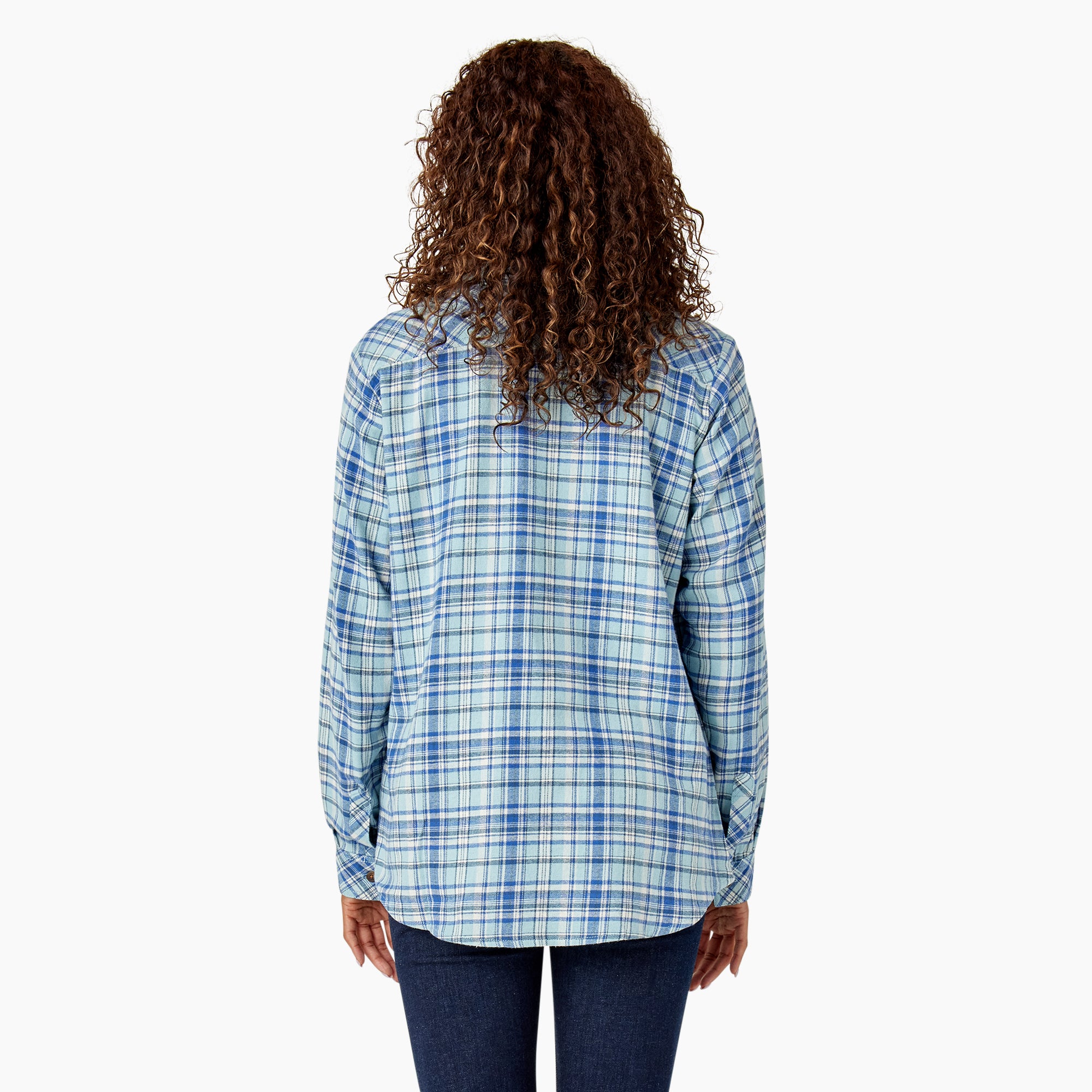 Women's Plaid Flannel Long Sleeve Shirt - Image 2