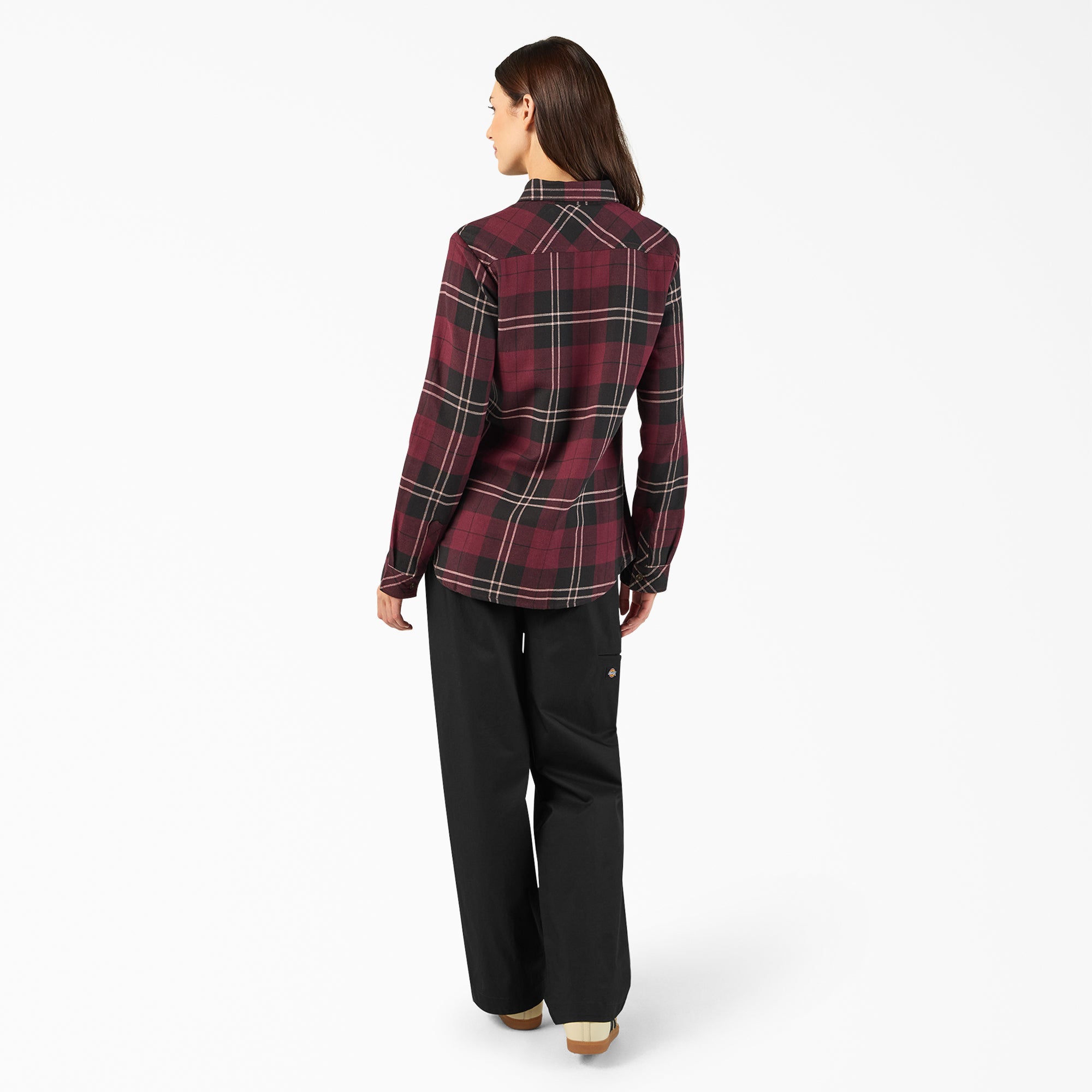 Women's Plaid Flannel Long Sleeve Shirt - Image 5