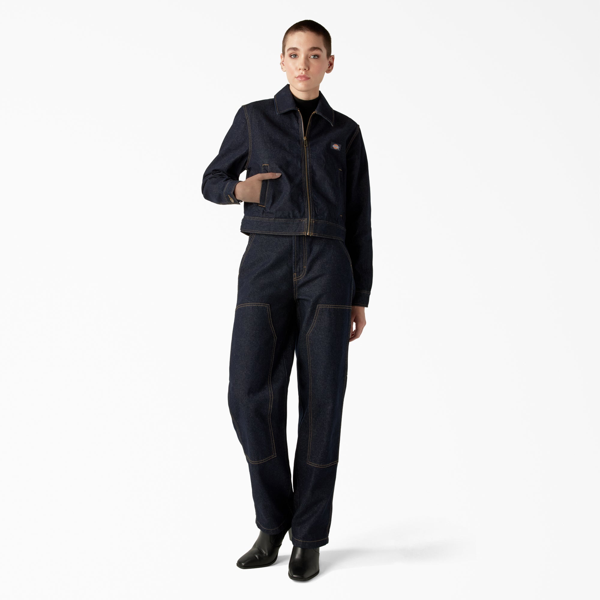 Women's Madison Loose Fit Double Knee Jeans - Image 4