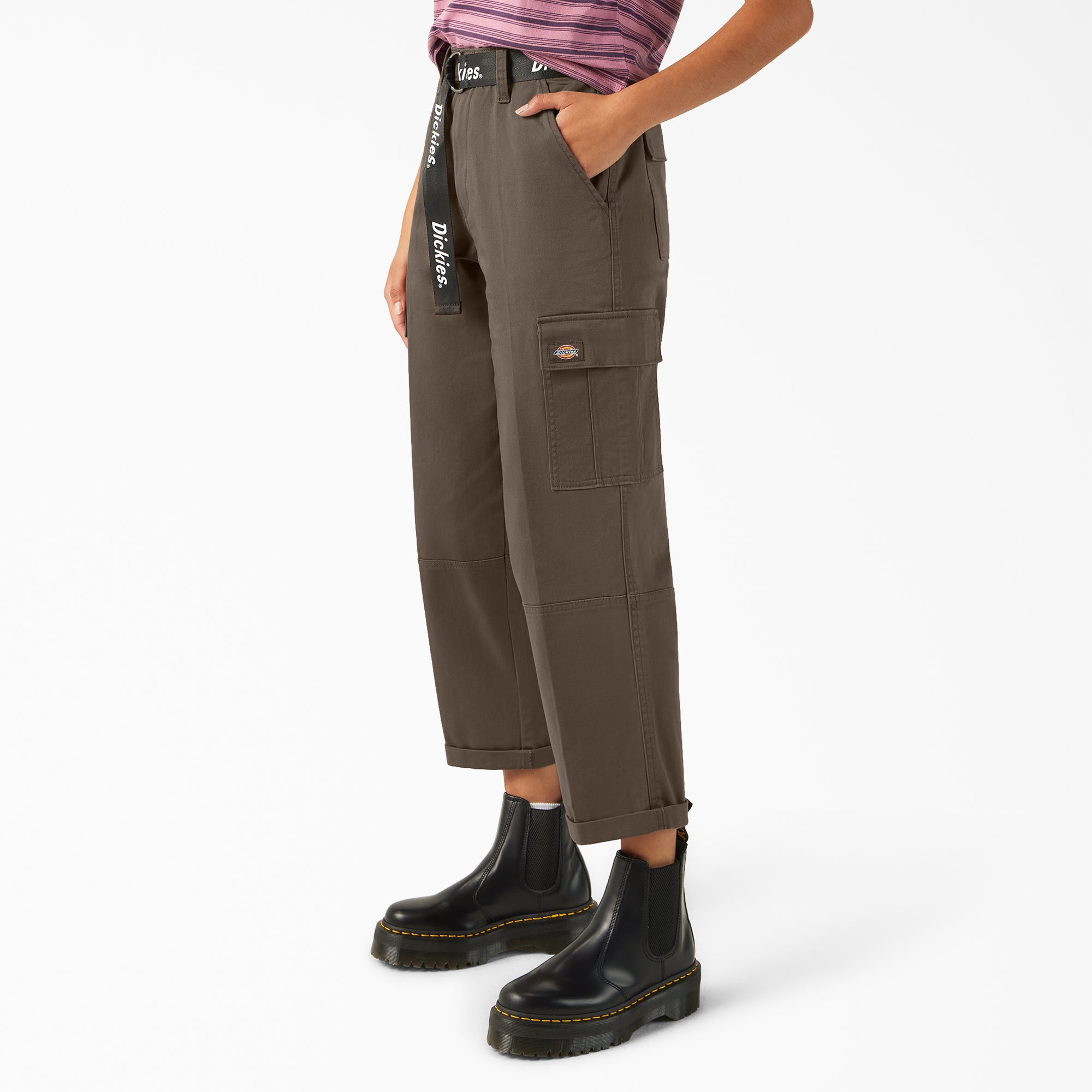 Women's Relaxed Fit Cropped Cargo Pants - Image 3