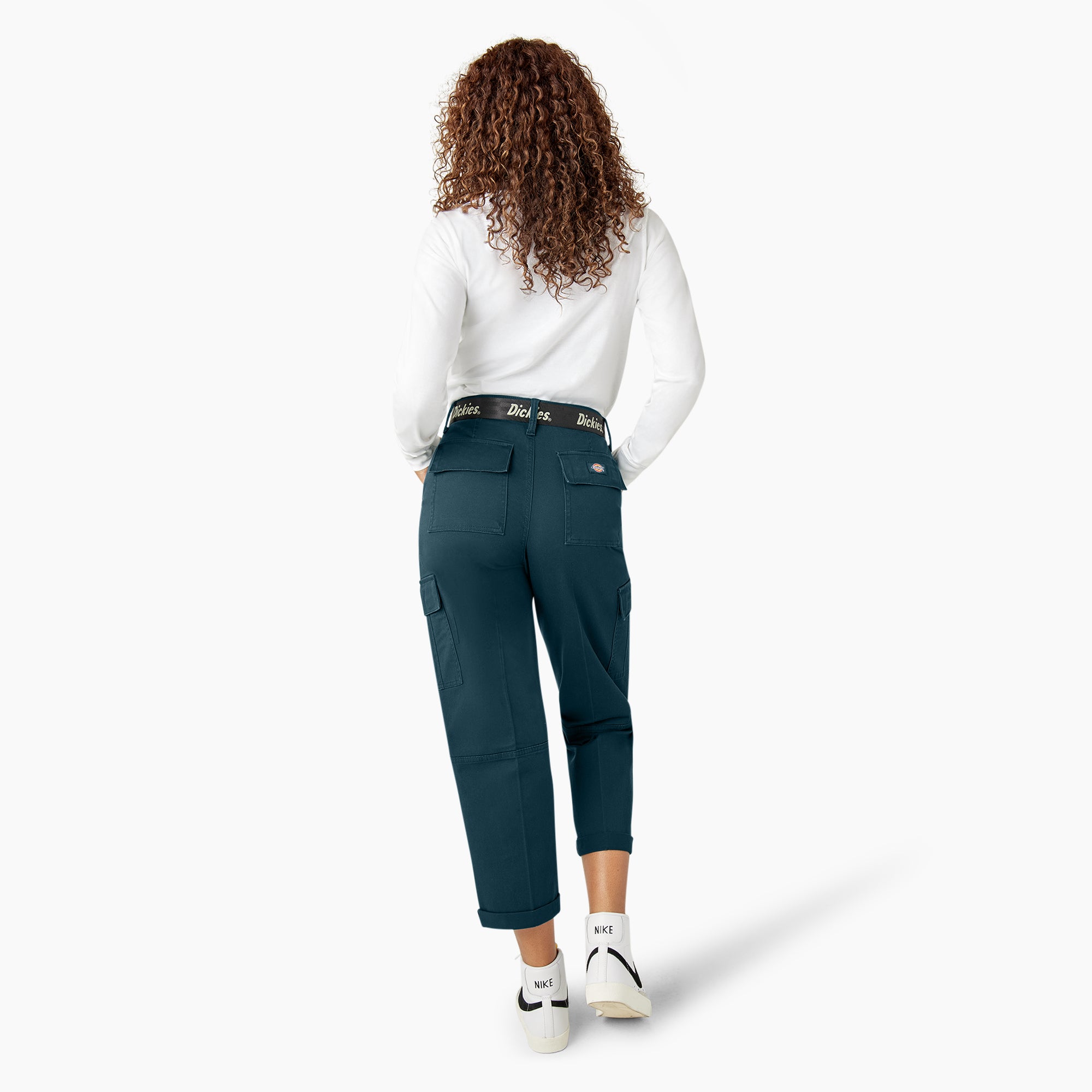Women's Relaxed Fit Cropped Cargo Pants - Image 6
